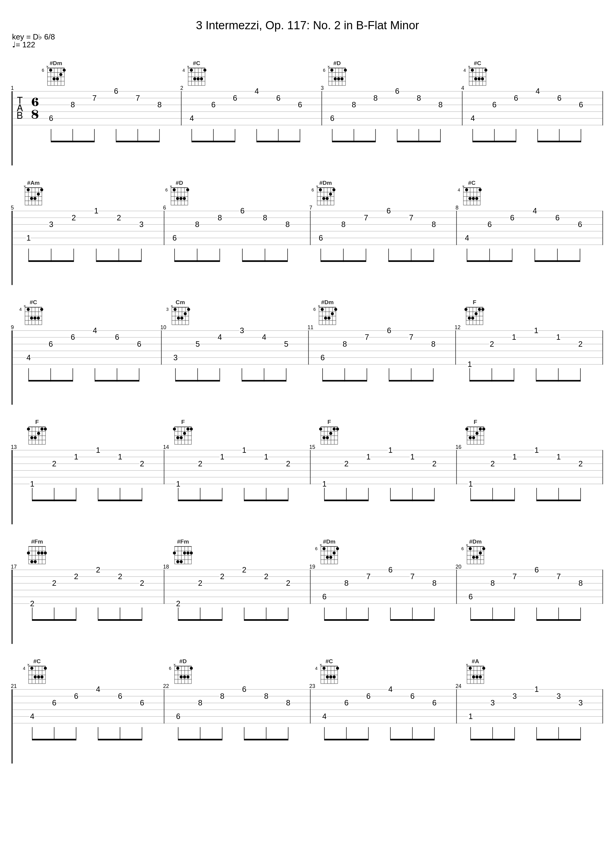 3 Intermezzi, Op. 117: No. 2 in B-Flat Minor_Daniel Fritzen_1