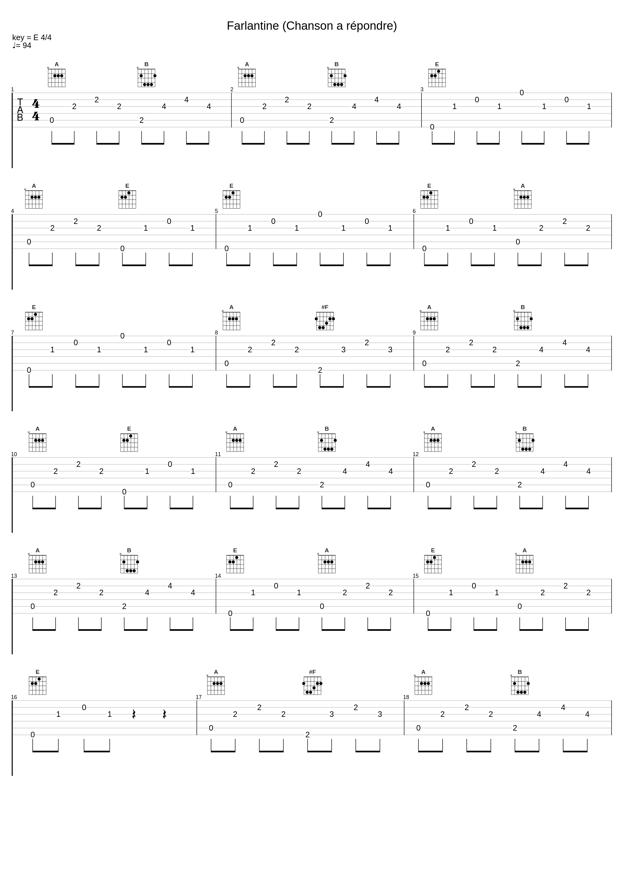 Farlantine (Chanson a répondre)_André Lejeune_1