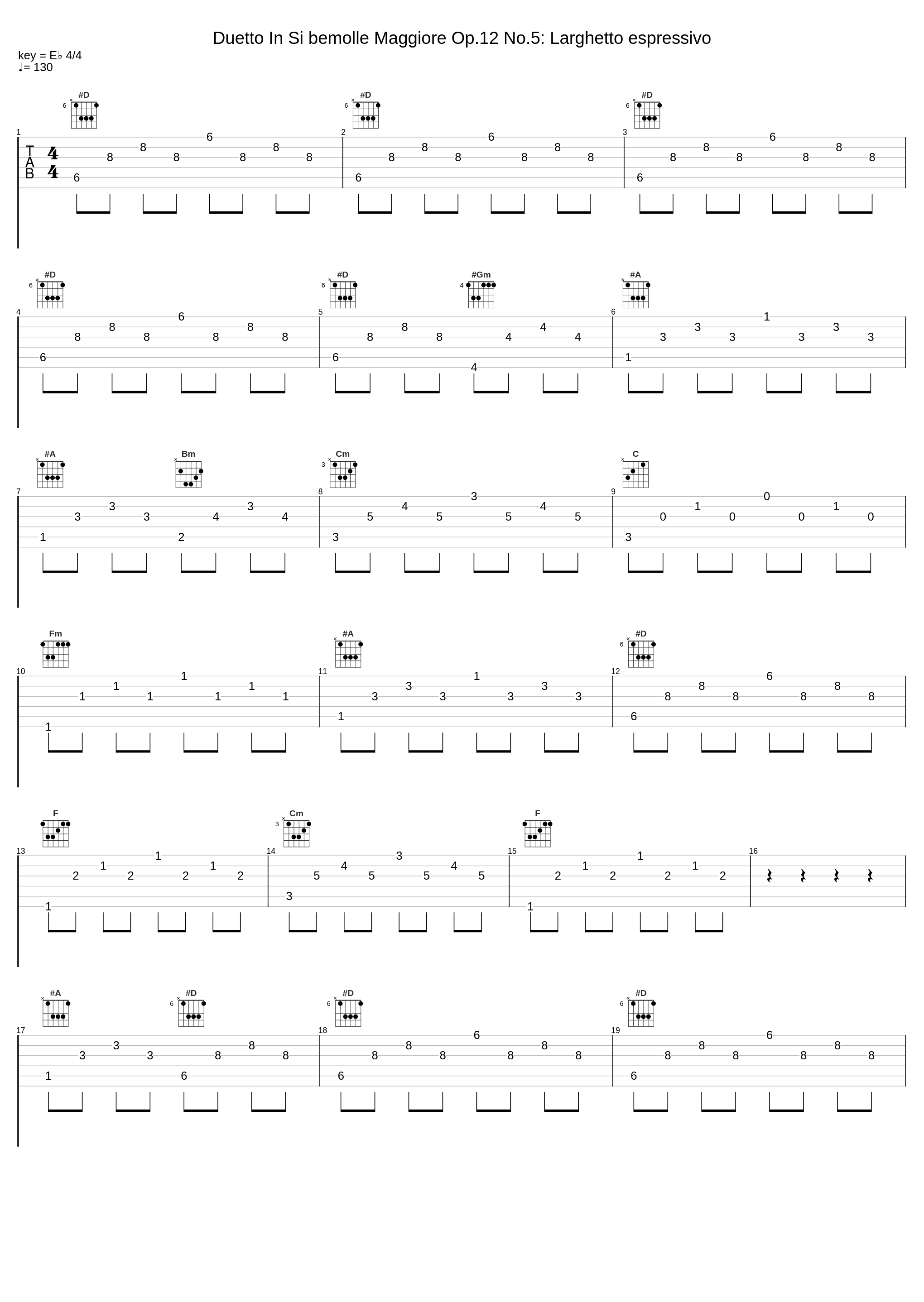 Duetto In Si bemolle Maggiore Op.12 No.5: Larghetto espressivo_Pietro Spada_1