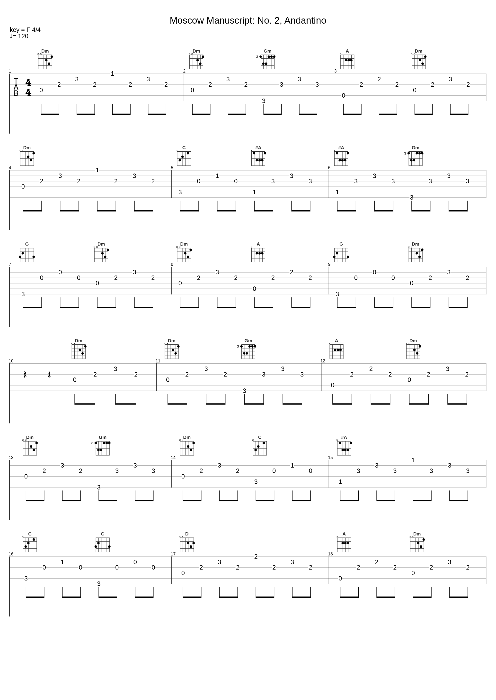 Moscow Manuscript: No. 2, Andantino_Alexander Suetin_1