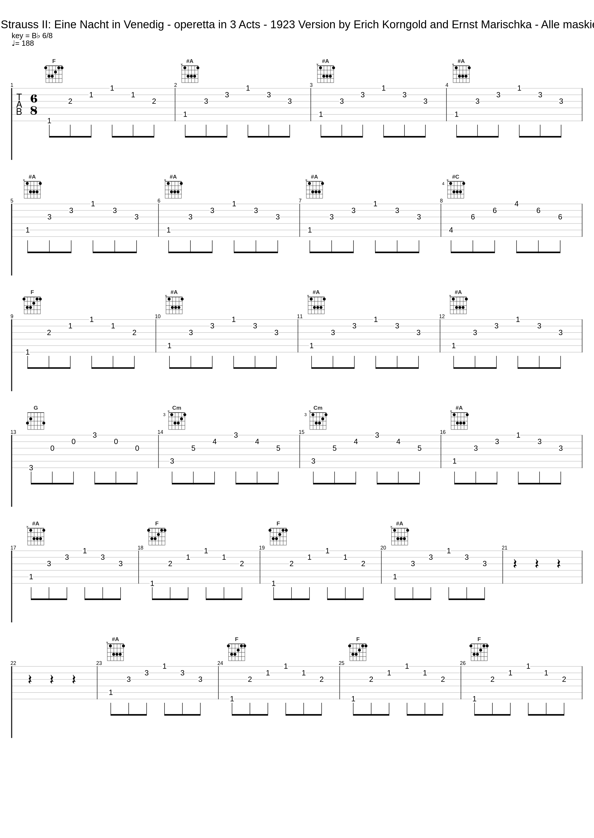 J. Strauss II: Eine Nacht in Venedig - operetta in 3 Acts - 1923 Version by Erich Korngold and Ernst Marischka - Alle maskiert_Peter Alexander,Reinhold Bartel,Rita Bartos,Ingeborg Hallstein_1