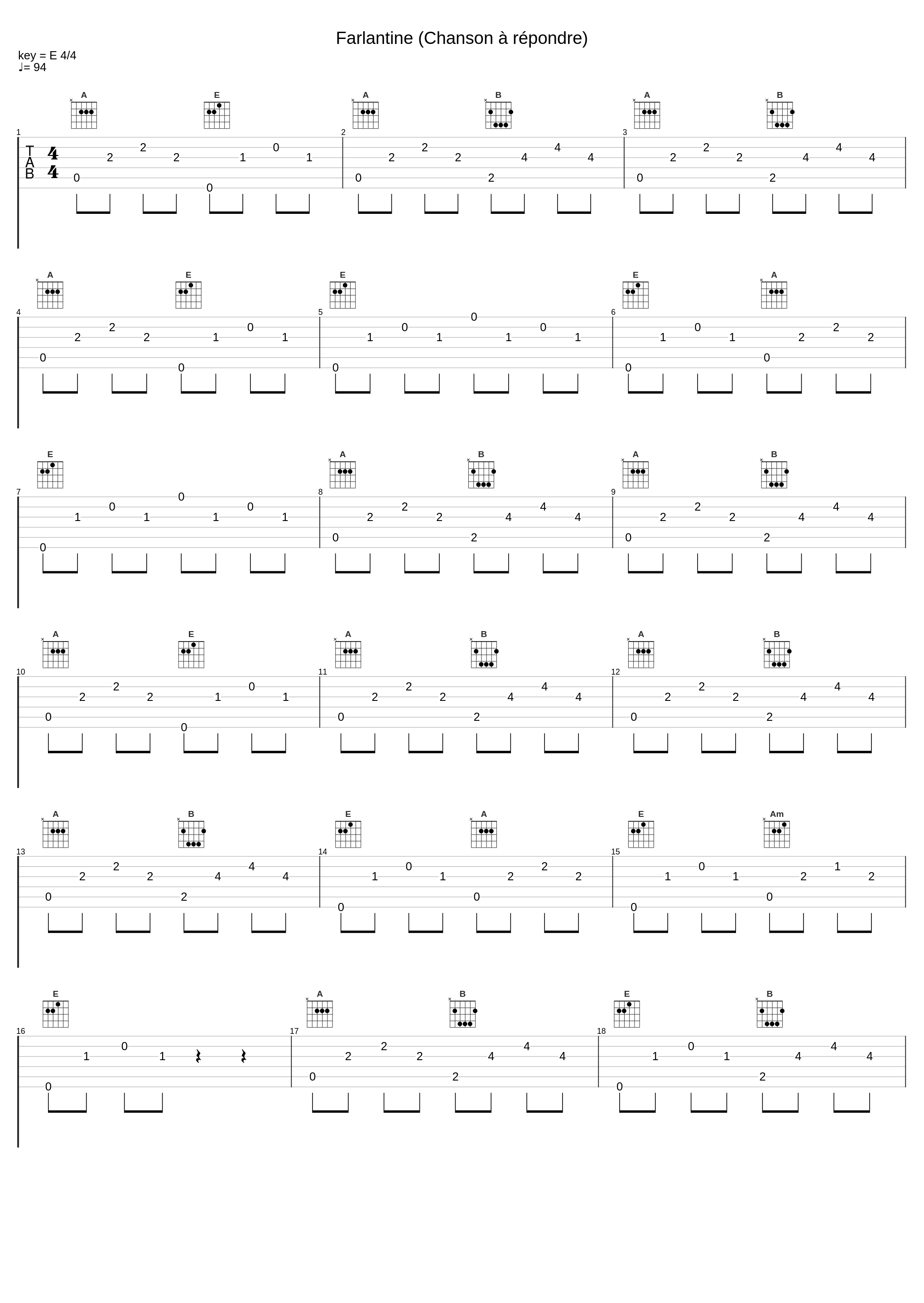 Farlantine (Chanson à répondre)_André Lejeune_1