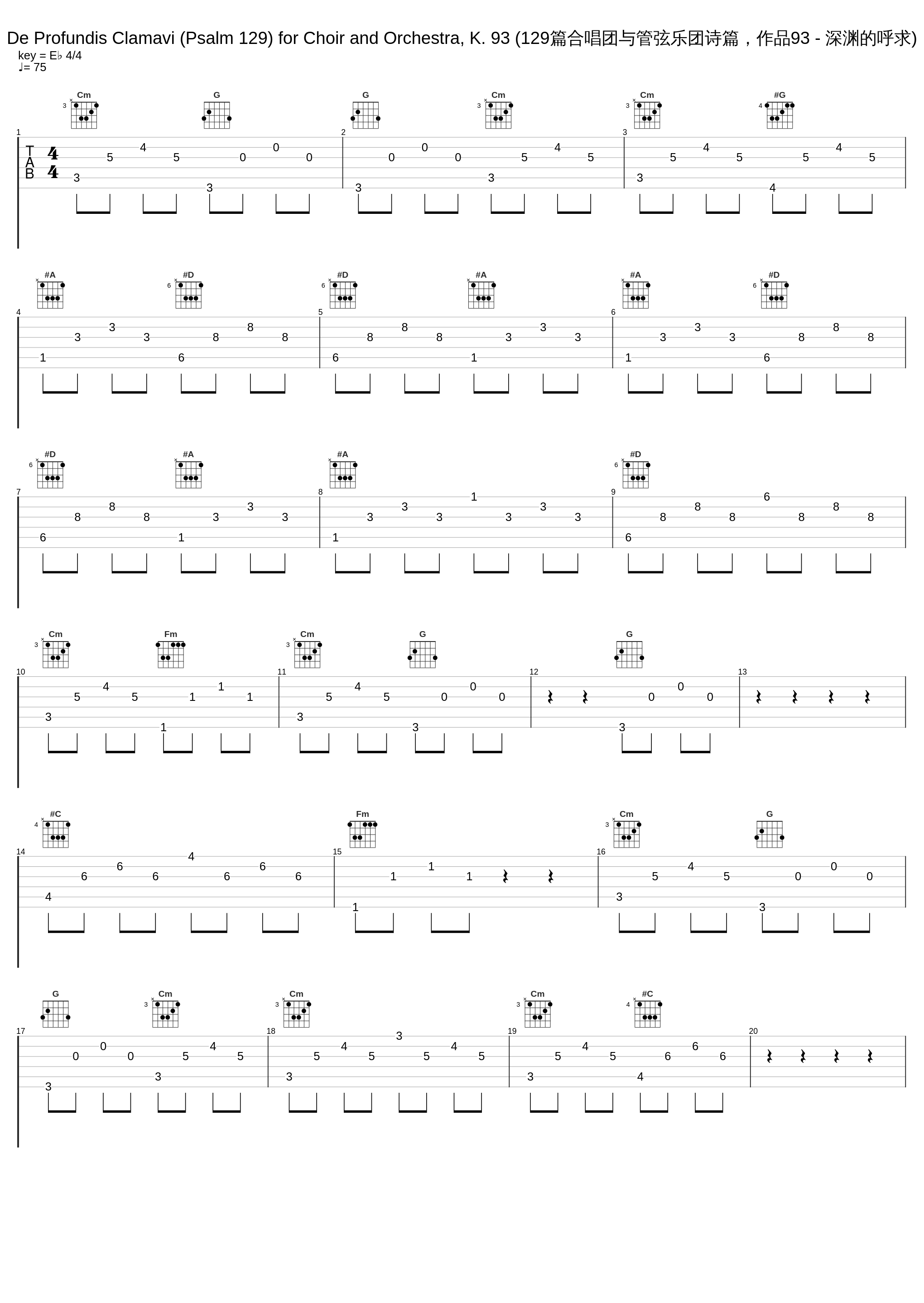 De Profundis Clamavi (Psalm 129) for Choir and Orchestra, K. 93 (129篇合唱团与管弦乐团诗篇，作品93 - 深渊的呼求)_Vienna Volksoper Orchestra,Alfred Scholz_1