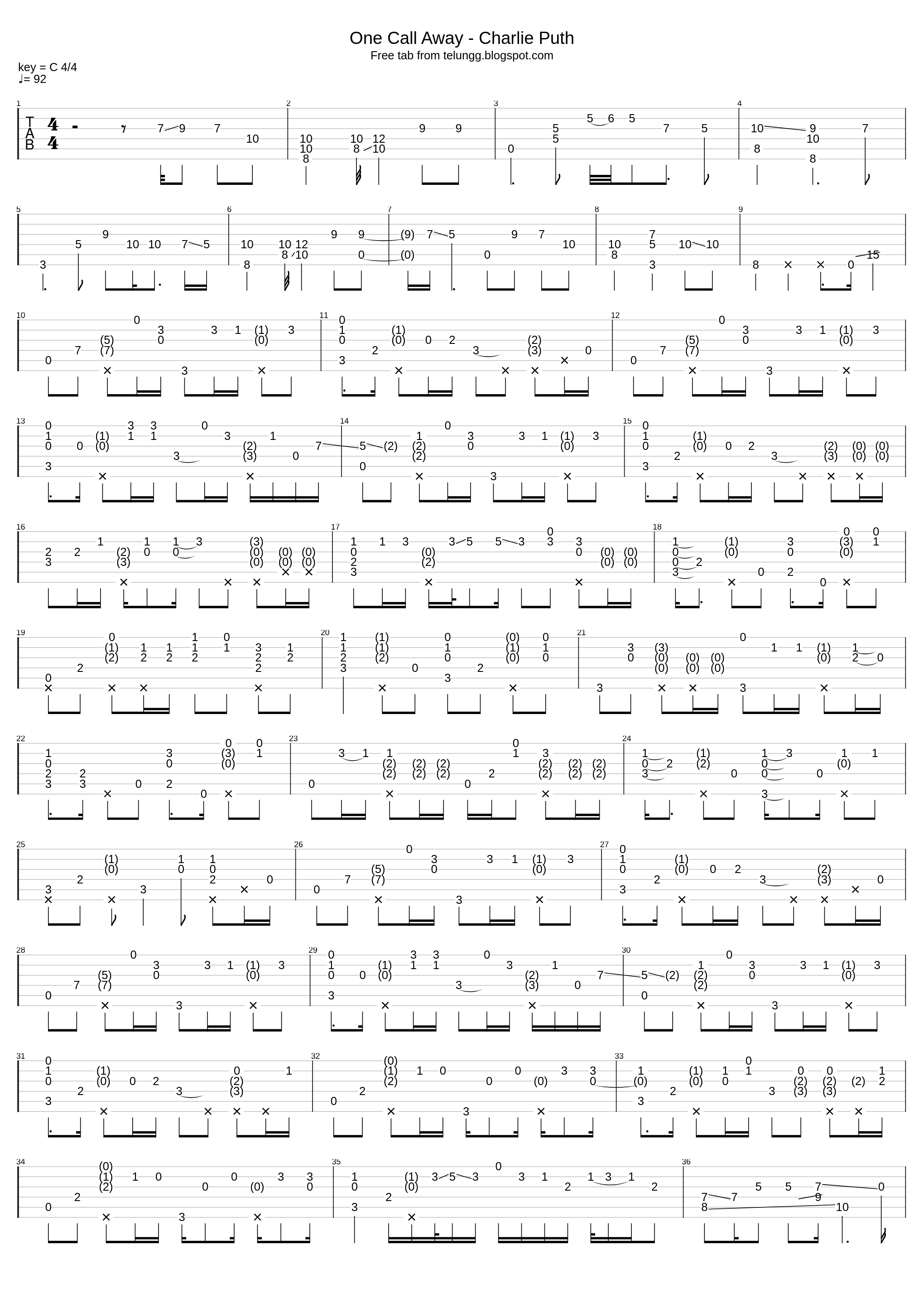 One Call Away_Andrew Foy_1