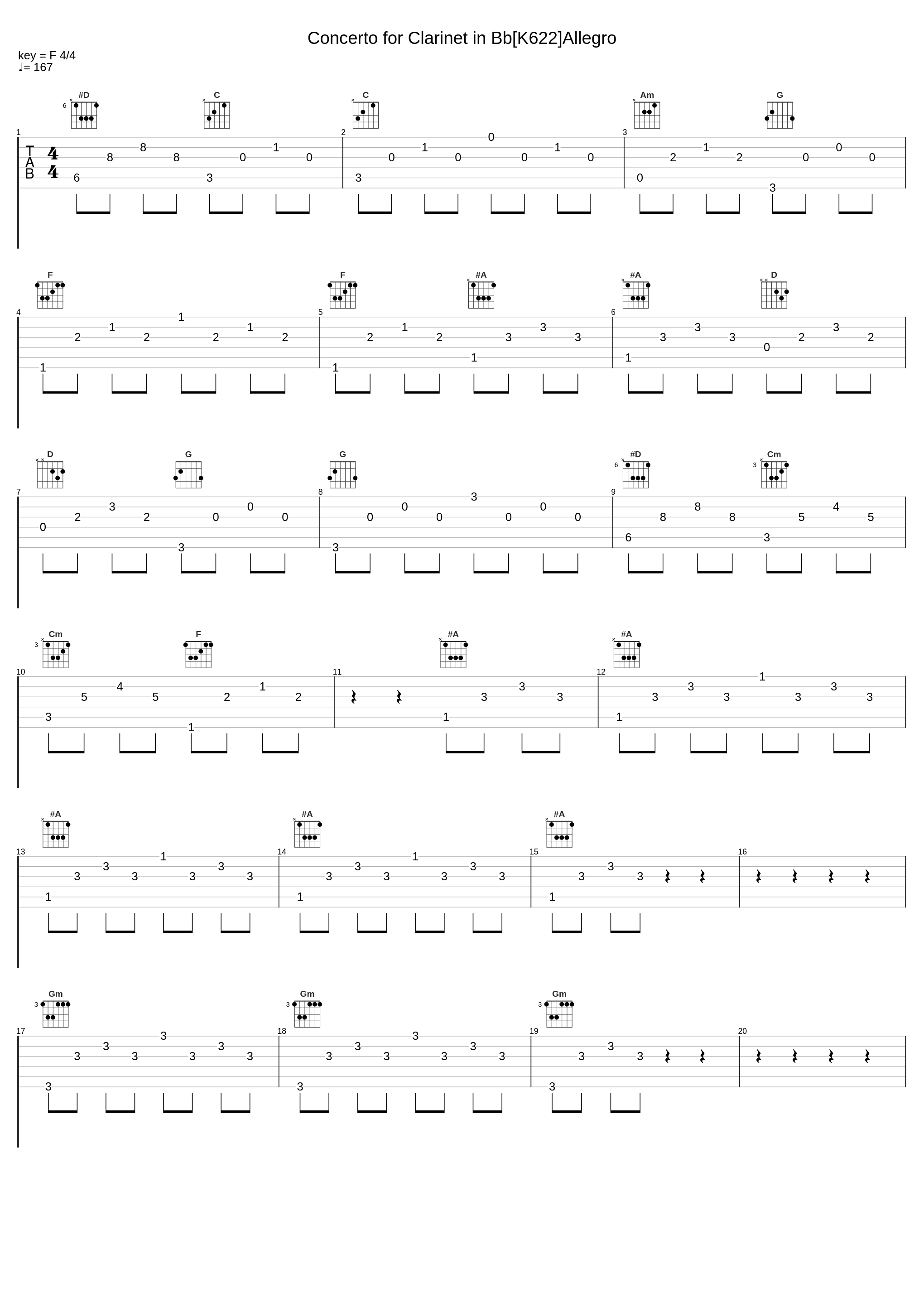 Concerto for Clarinet in Bb[K622]Allegro_Wolfgang Amadeus Mozart,Nologo_1