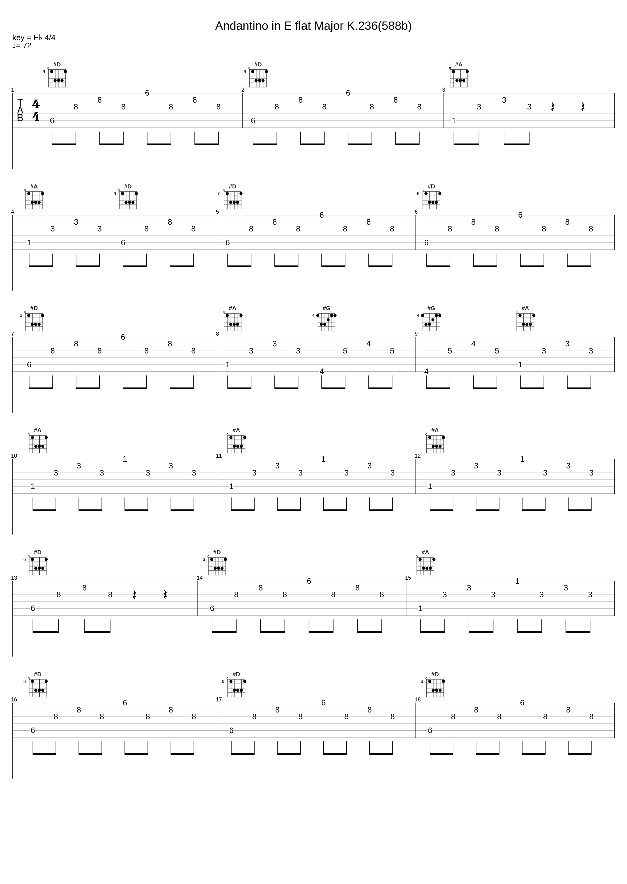 Andantino in E flat Major K.236(588b)_Baby Sleep,Sleeping Baby,Sleeping Baby Band,Wolfgang Amadeus Mozart_1