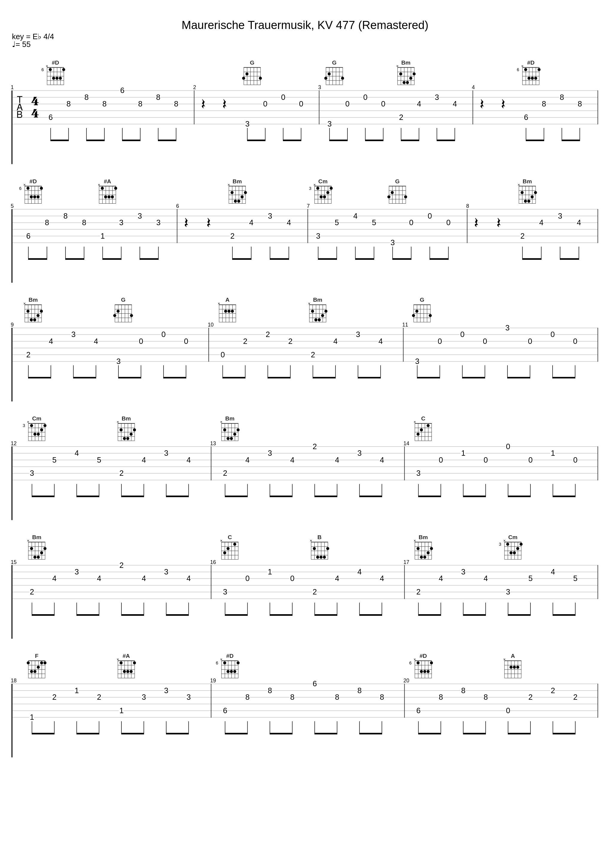 Maurerische Trauermusik, KV 477 (Remastered)_Wolfgang Amadeus Mozart_1