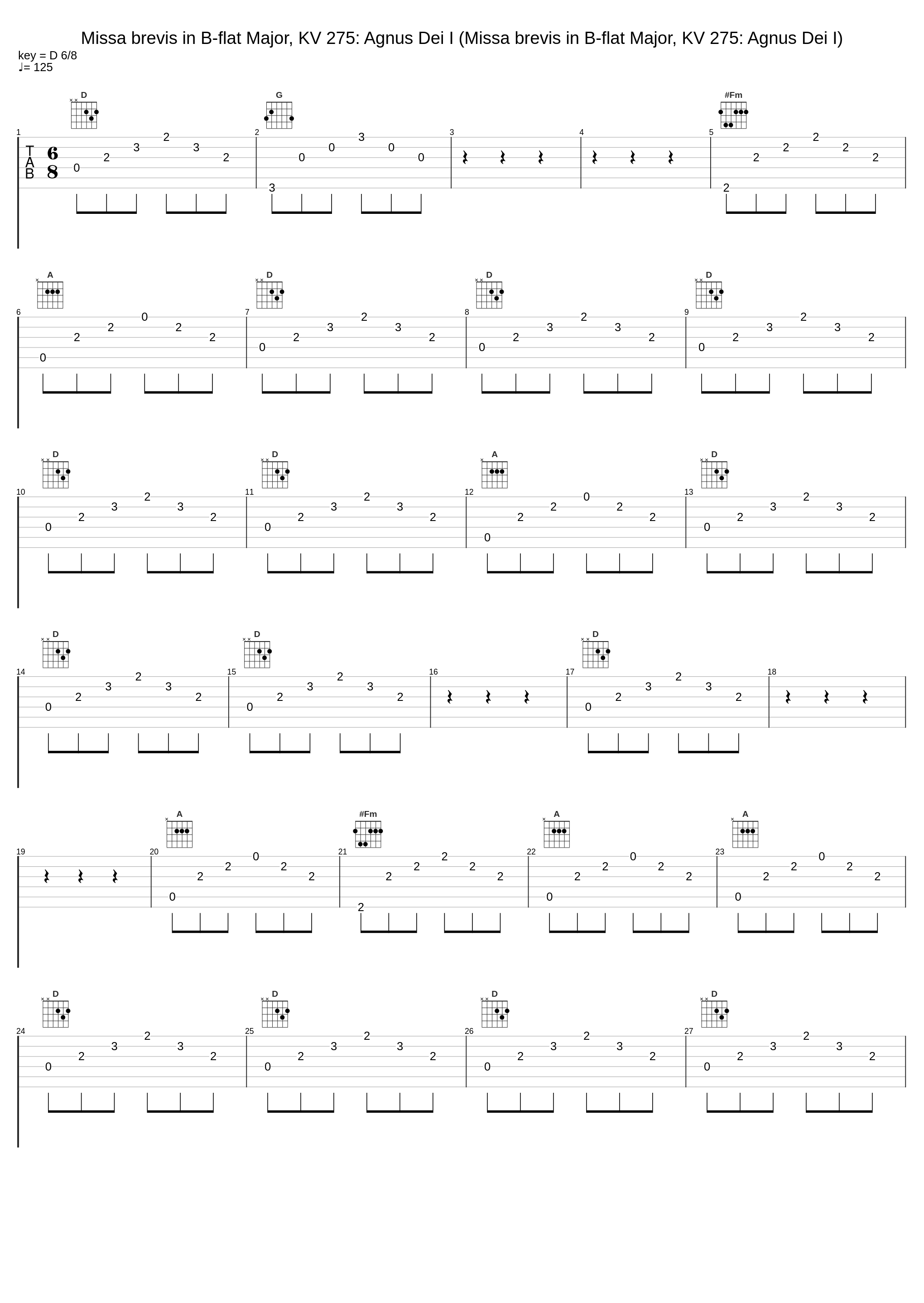 Missa brevis in B-flat Major, KV 275: Agnus Dei I (Missa brevis in B-flat Major, KV 275: Agnus Dei I)_Giovanni Acciai,Wolfgang Amadeus Mozart,Collegium Vocale,Nova Ars Cantandi_1