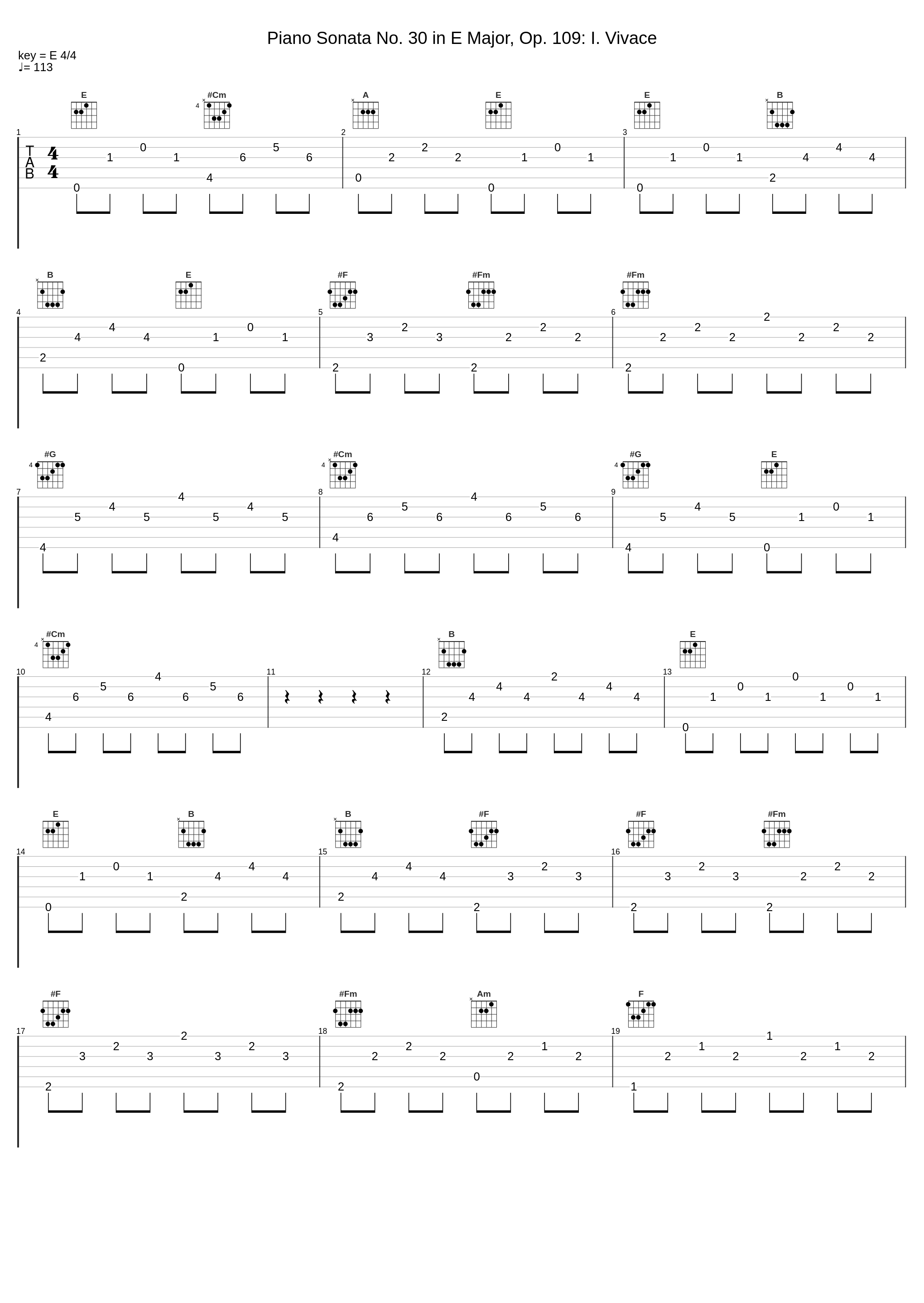 Piano Sonata No. 30 in E Major, Op. 109: I. Vivace_Friedrich Wührer_1