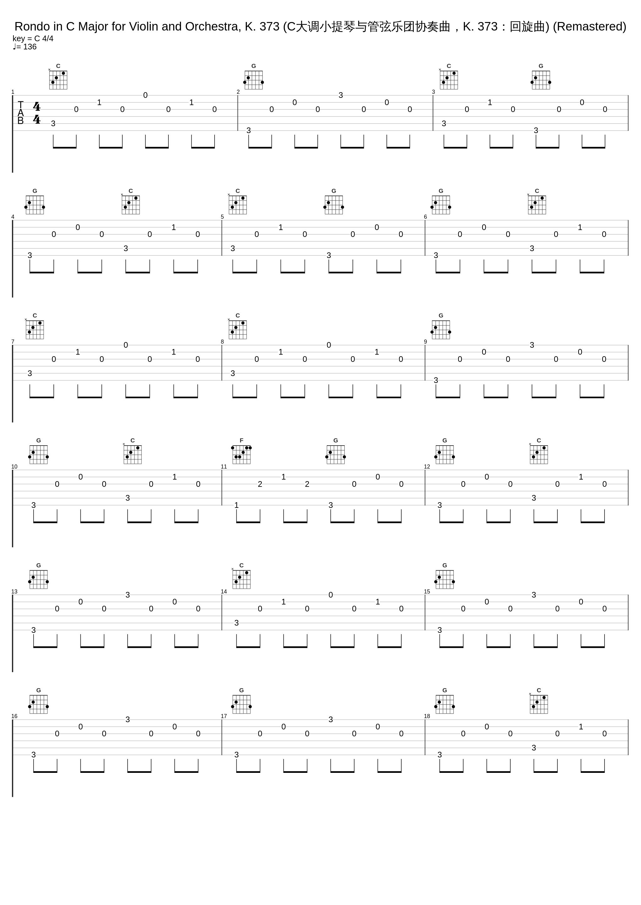 Rondo in C Major for Violin and Orchestra, K. 373 (C大调小提琴与管弦乐团协奏曲，K. 373：回旋曲) (Remastered)_Daniel Barenboim,English Chamber Orchestra,Wolfgang Amadeus Mozart,Pinchas Zukerman_1