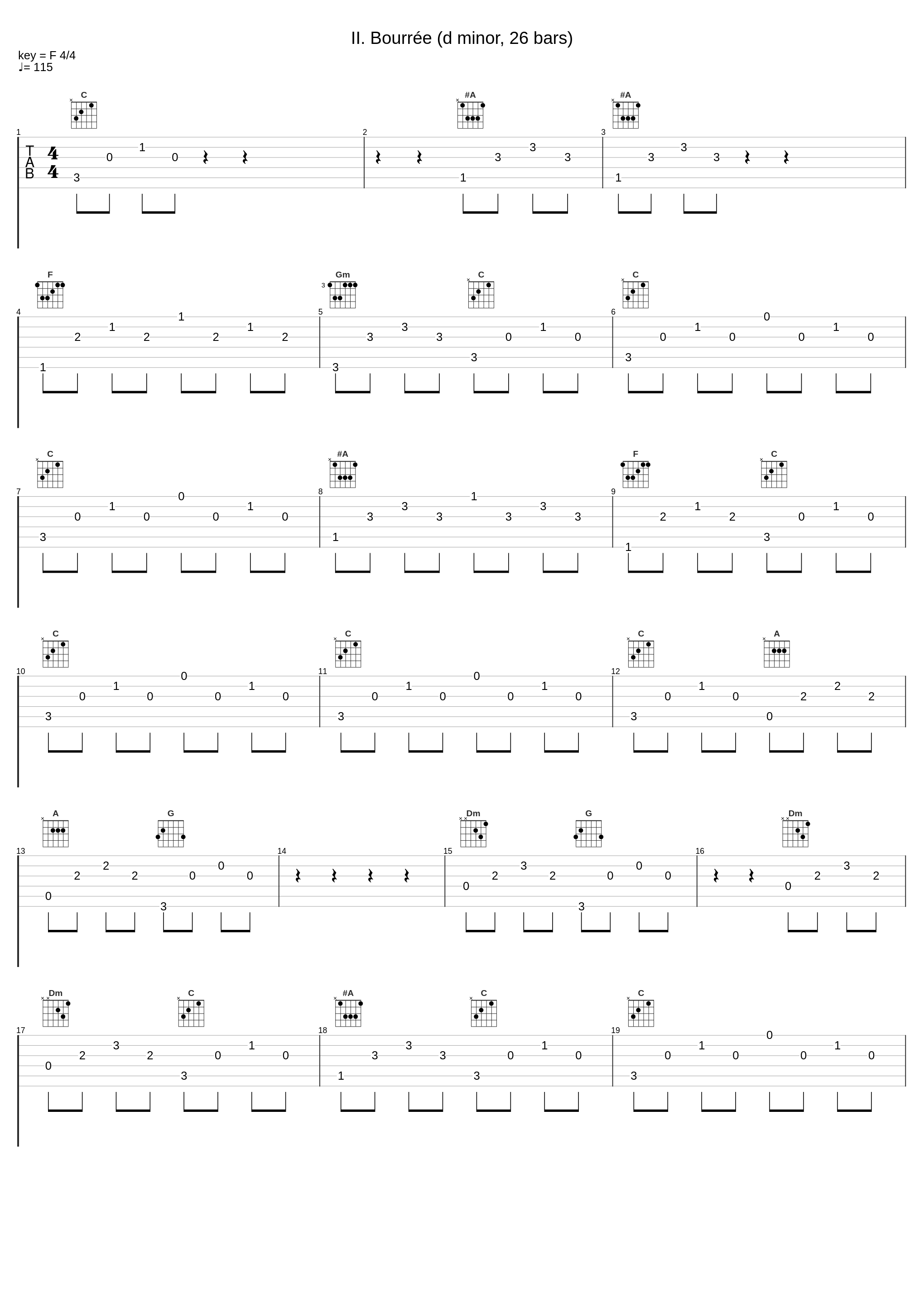 II. Bourrée (d minor, 26 bars)_George Friedrich Handel_1