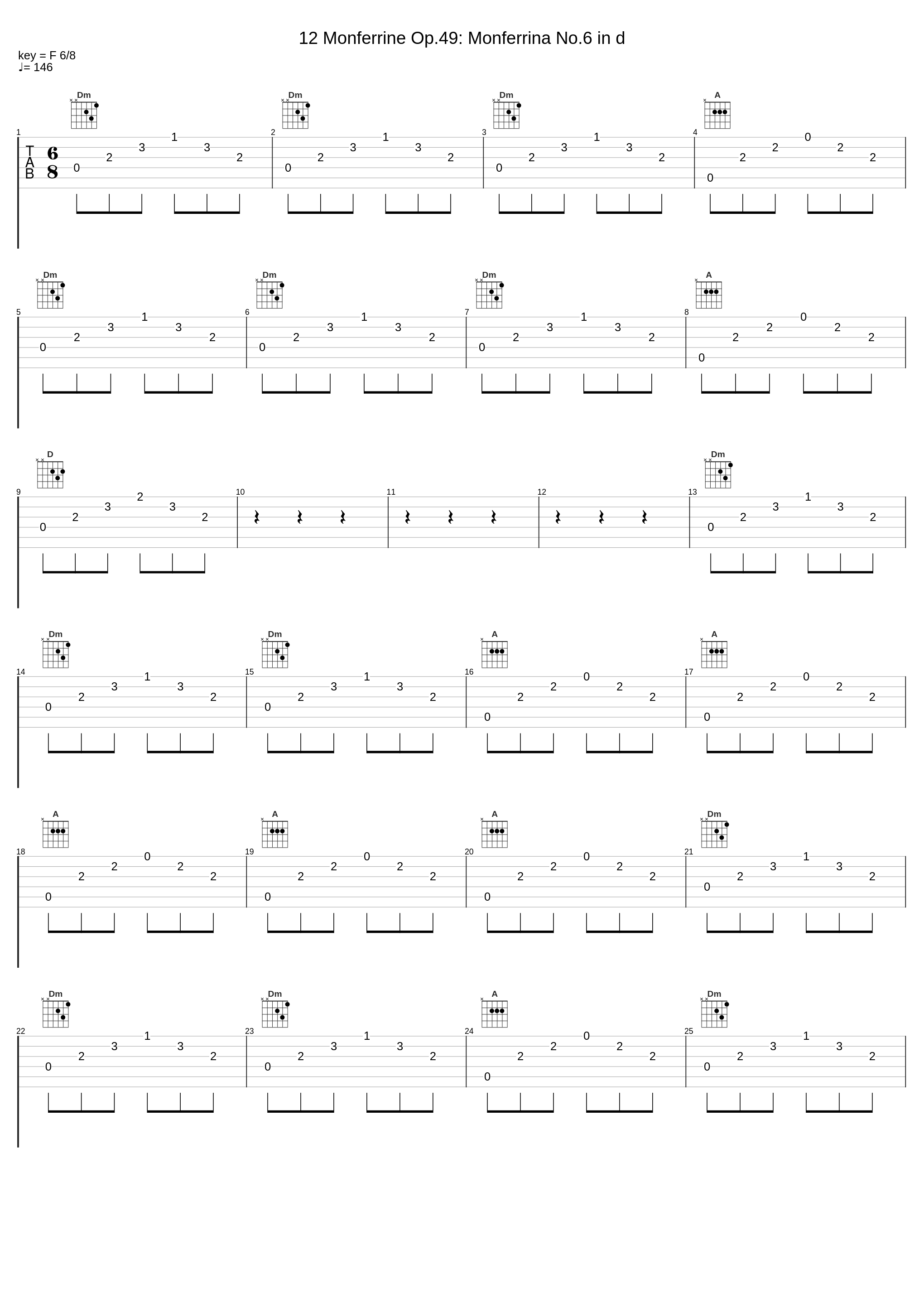 12 Monferrine Op.49: Monferrina No.6 in d_Pietro Spada,Muzio Clementi_1