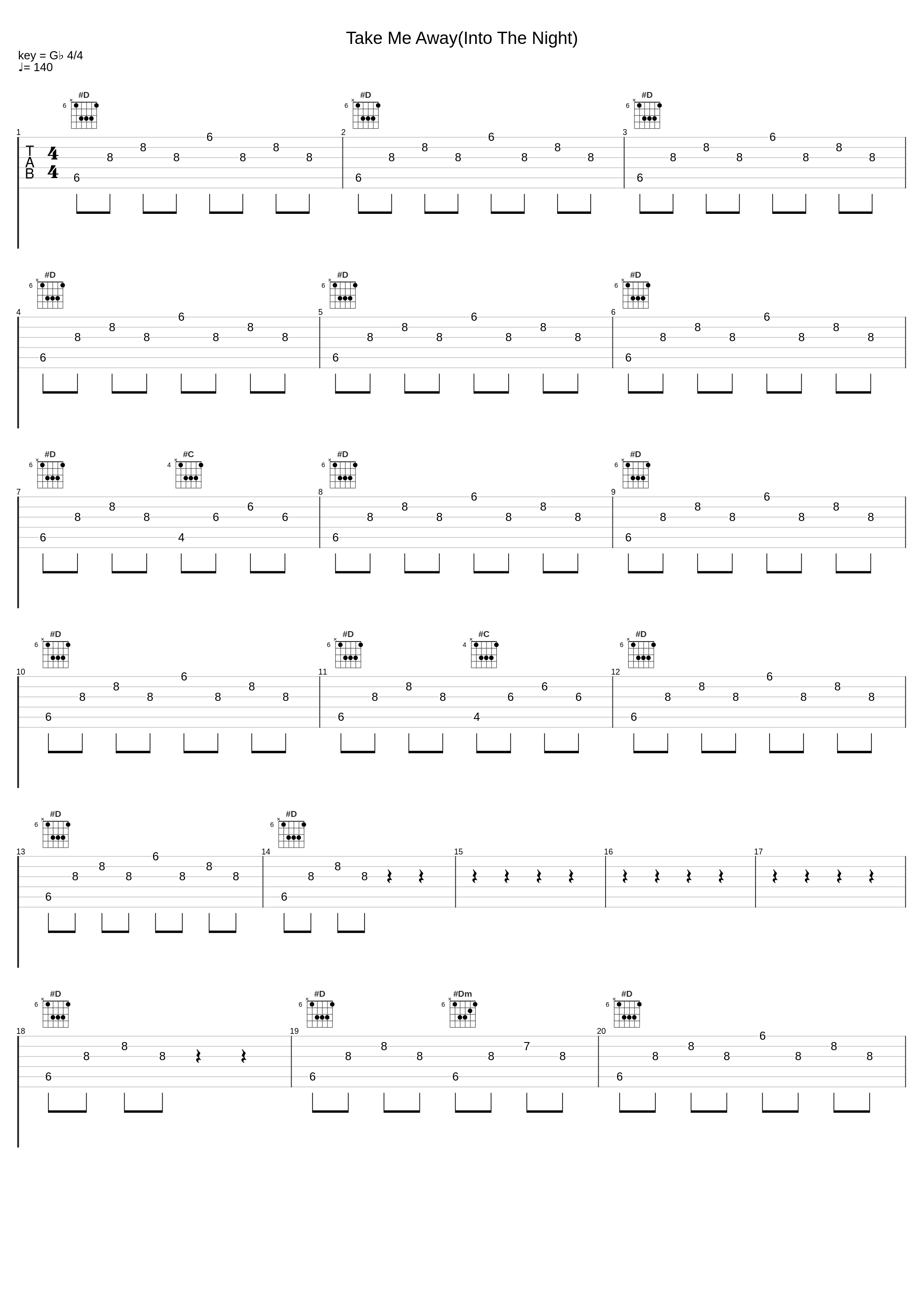 Take Me Away(Into The Night)_4 Strings_1