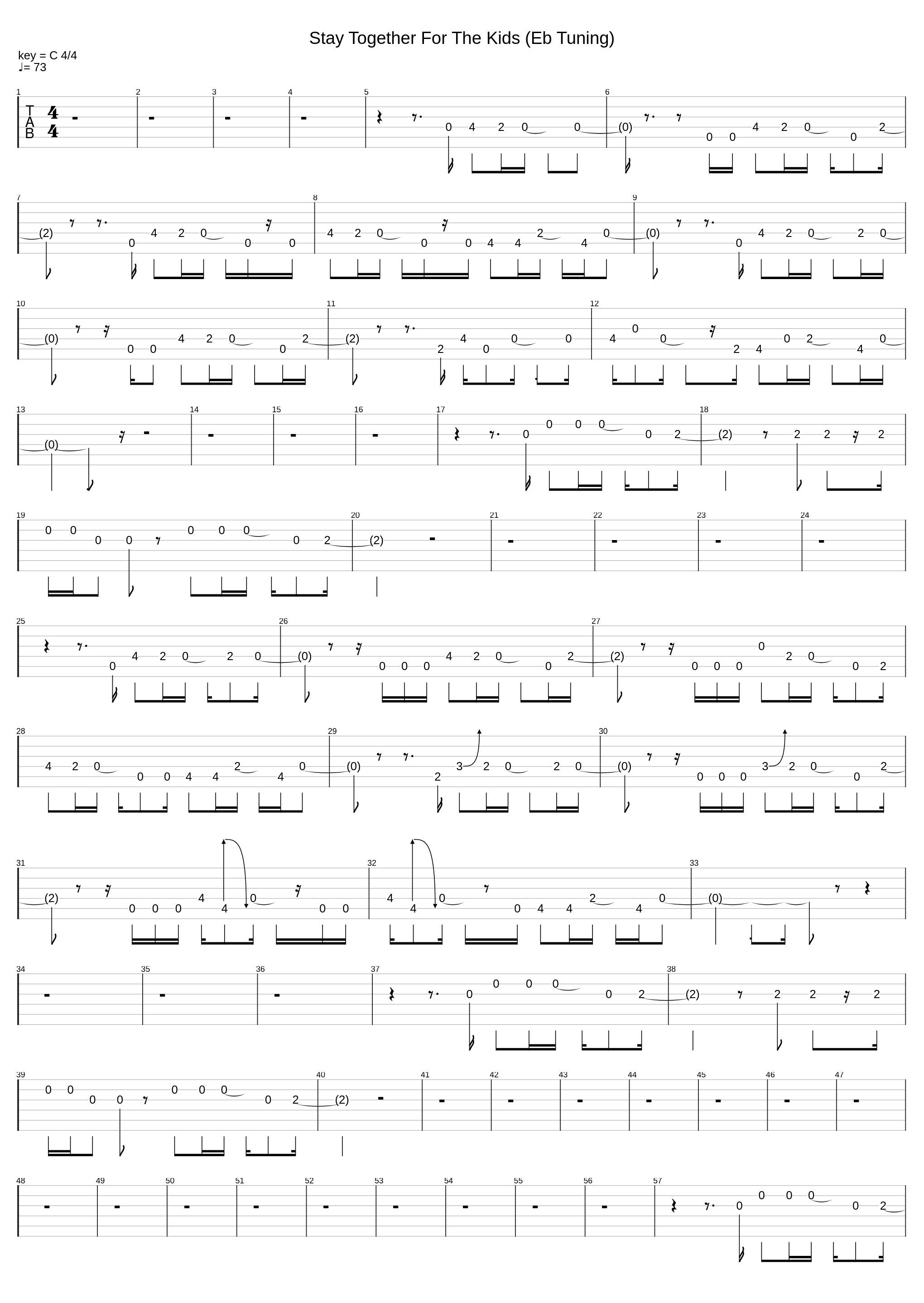 Stay Together For The Kids (Eb Tuning)_Blink-182_1