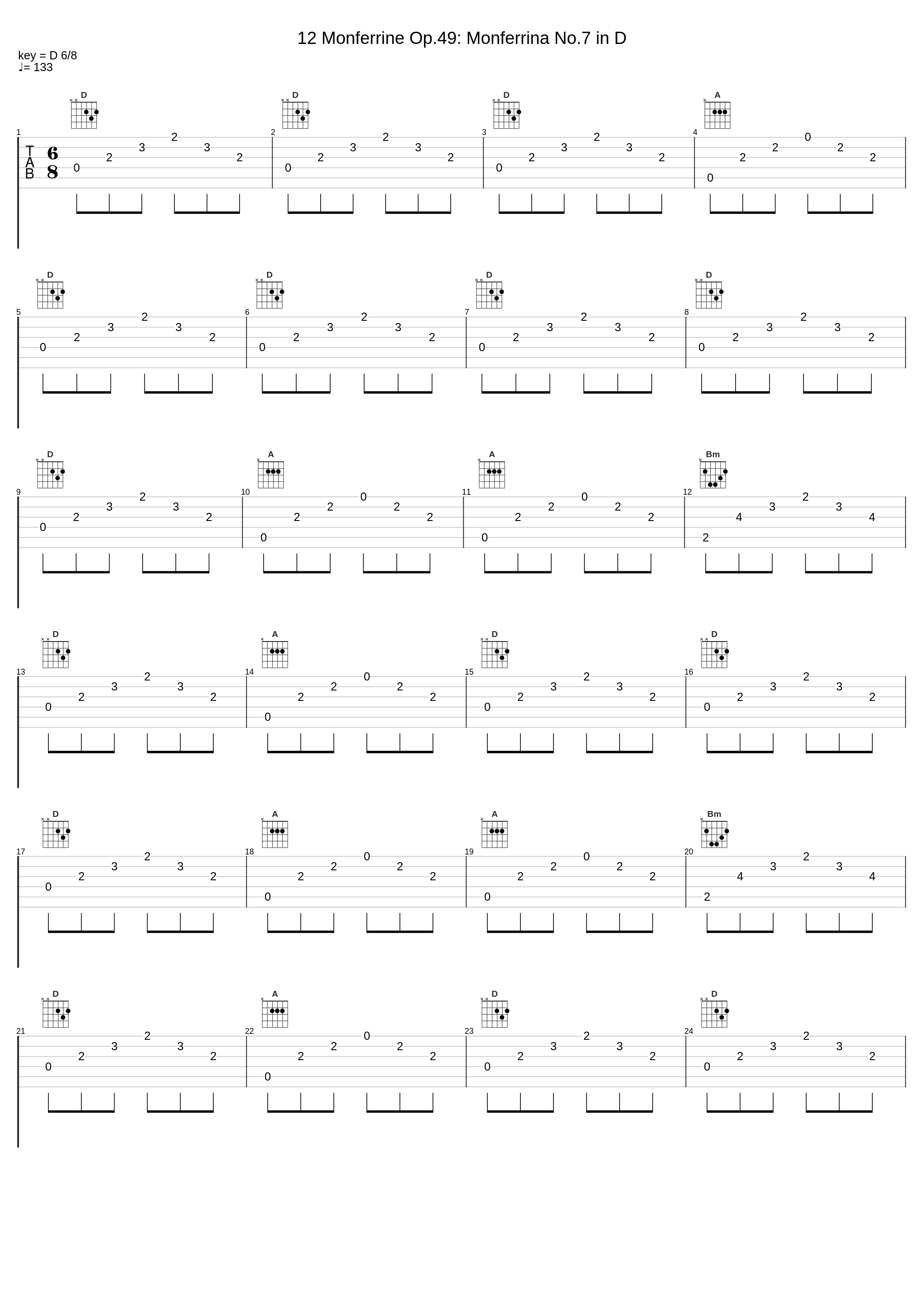 12 Monferrine Op.49: Monferrina No.7 in D_Pietro Spada,Muzio Clementi_1