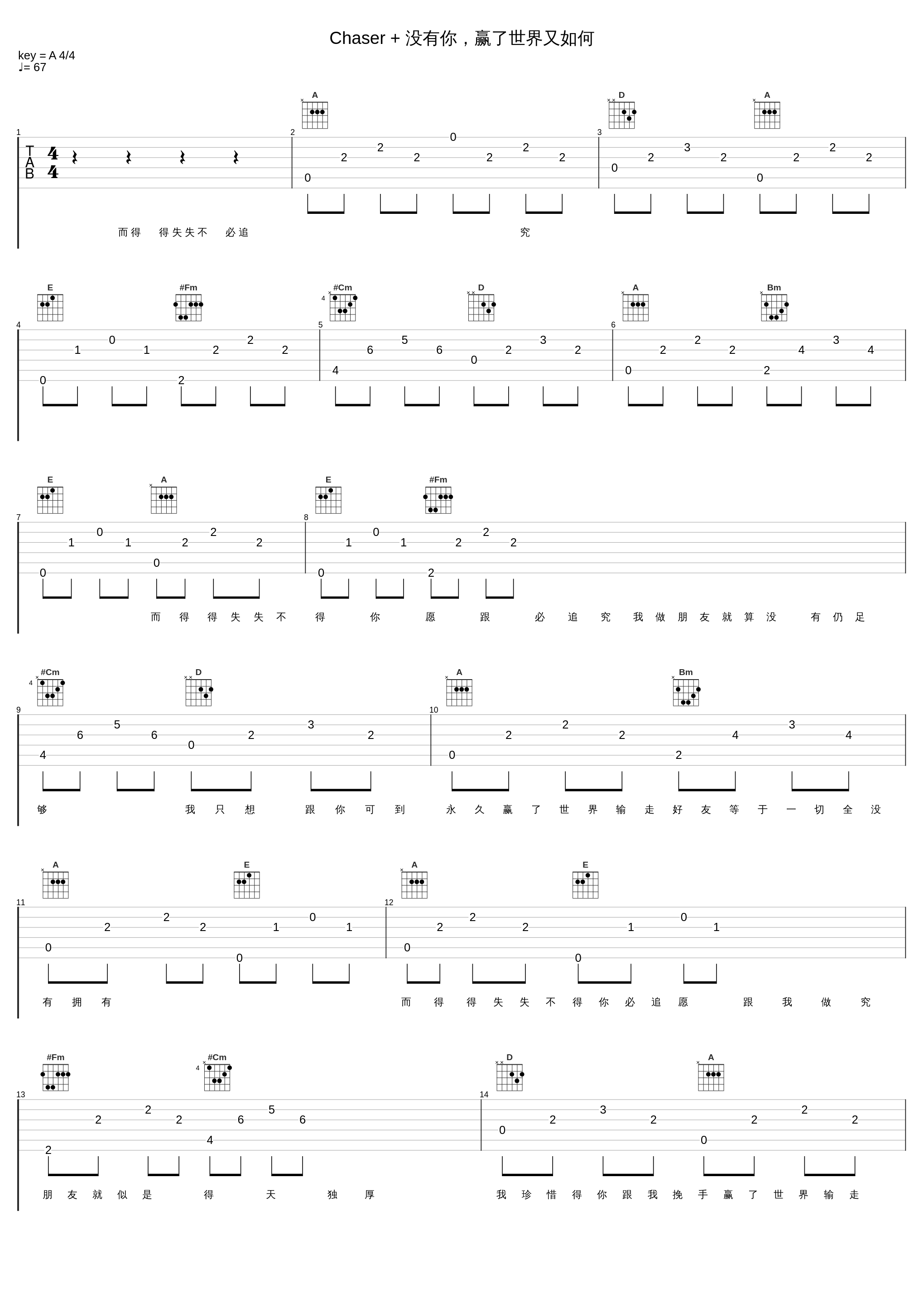 Chaser + 没有你，赢了世界又如何_李克勤_1
