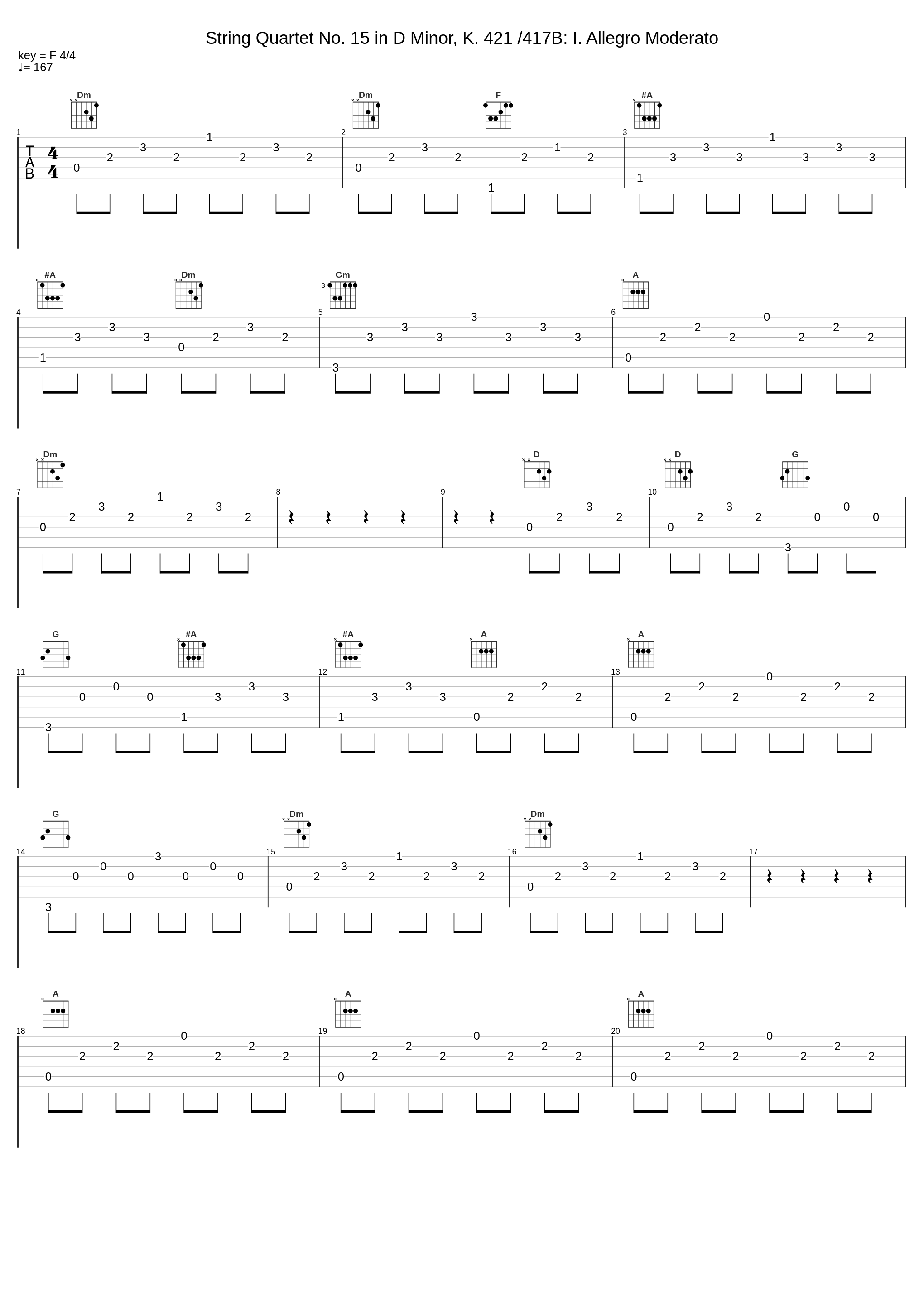 String Quartet No. 15 in D Minor, K. 421 /417B: I. Allegro Moderato_American String Quartet,Wolfgang Amadeus Mozart_1