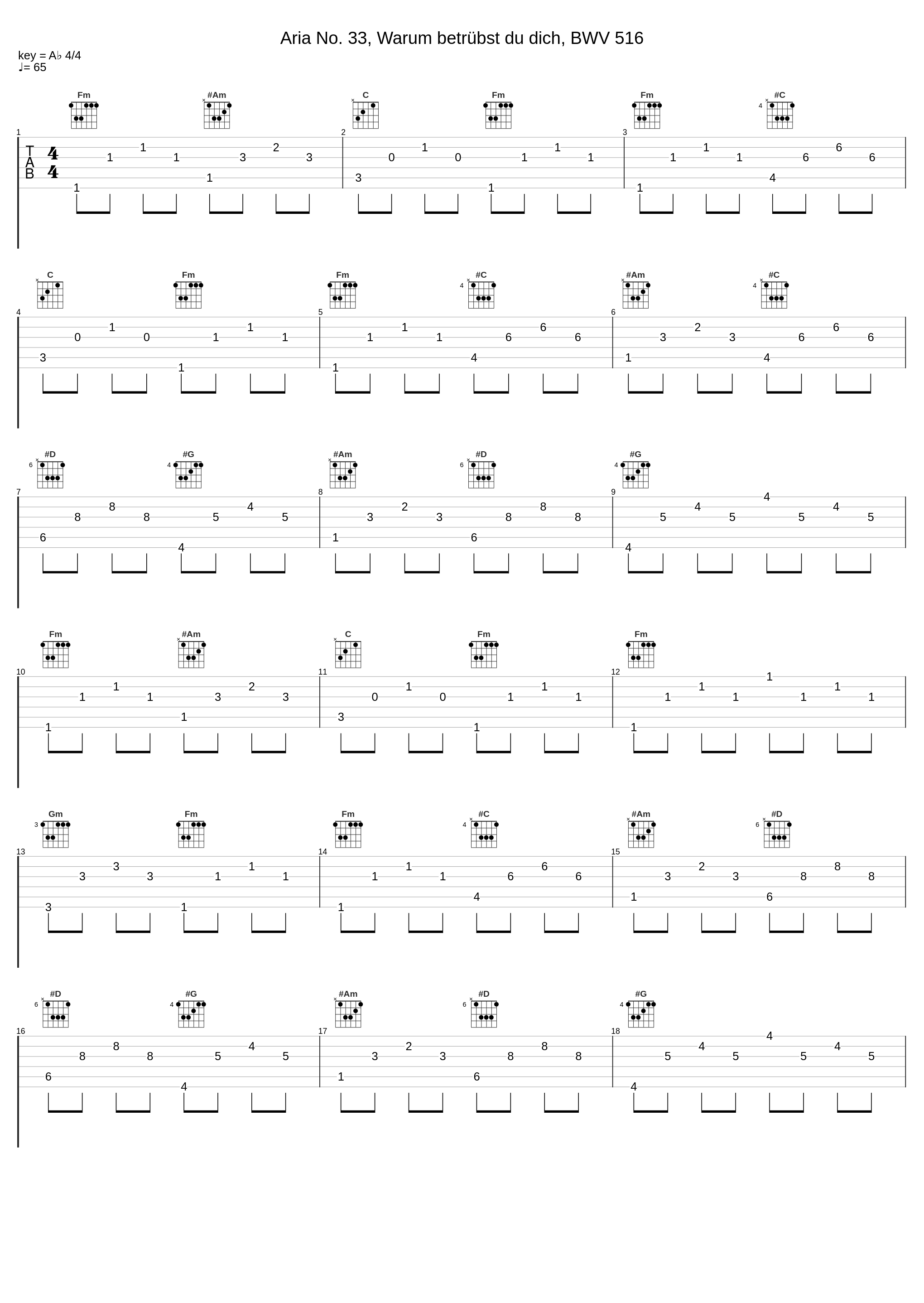 Aria No. 33, Warum betrübst du dich, BWV 516_Jan Depreter_1