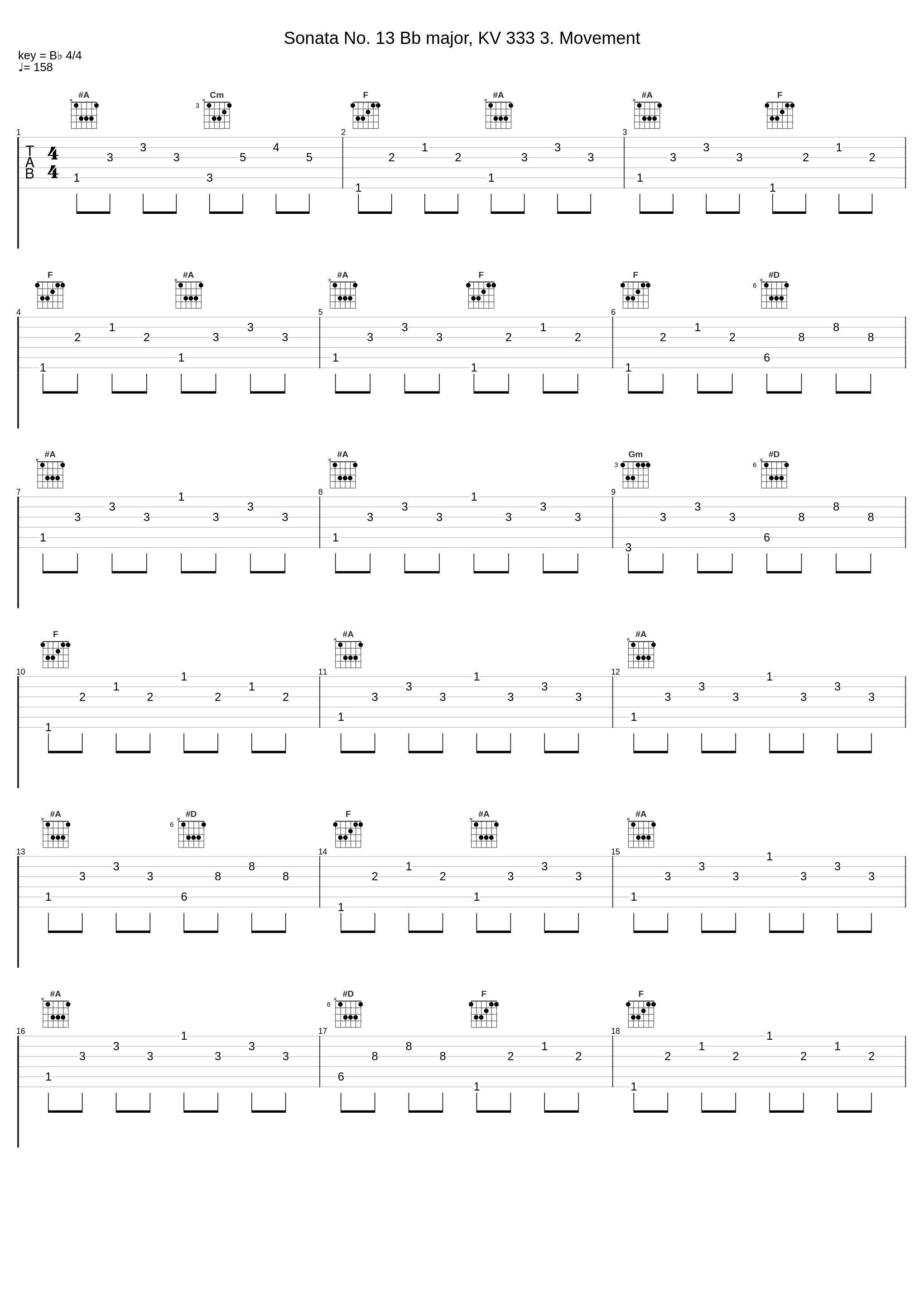 Sonata No. 13 Bb major, KV 333 3. Movement_Wolfgang Amadeus Mozart,Nologo_1