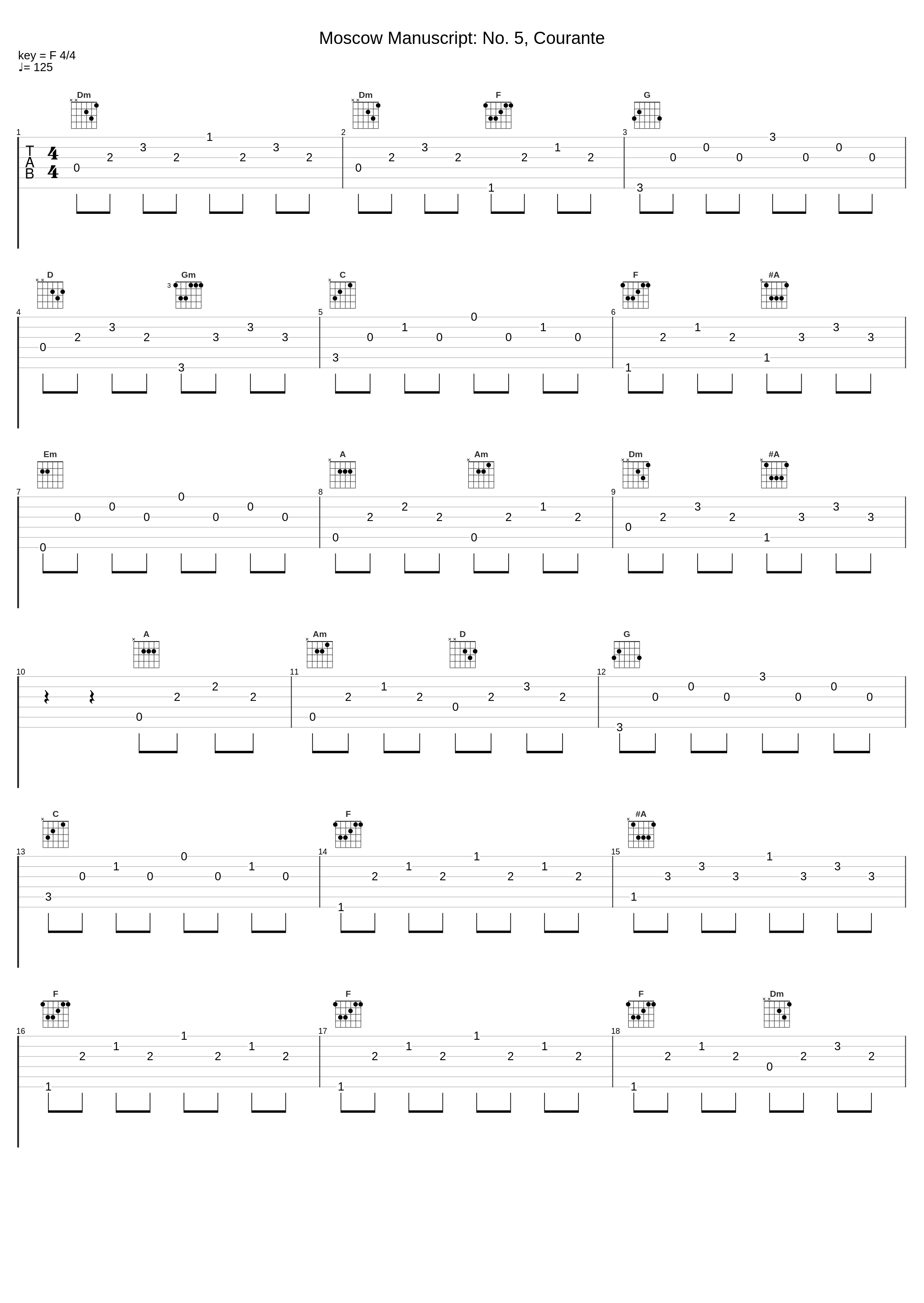 Moscow Manuscript: No. 5, Courante_Alexander Suetin_1