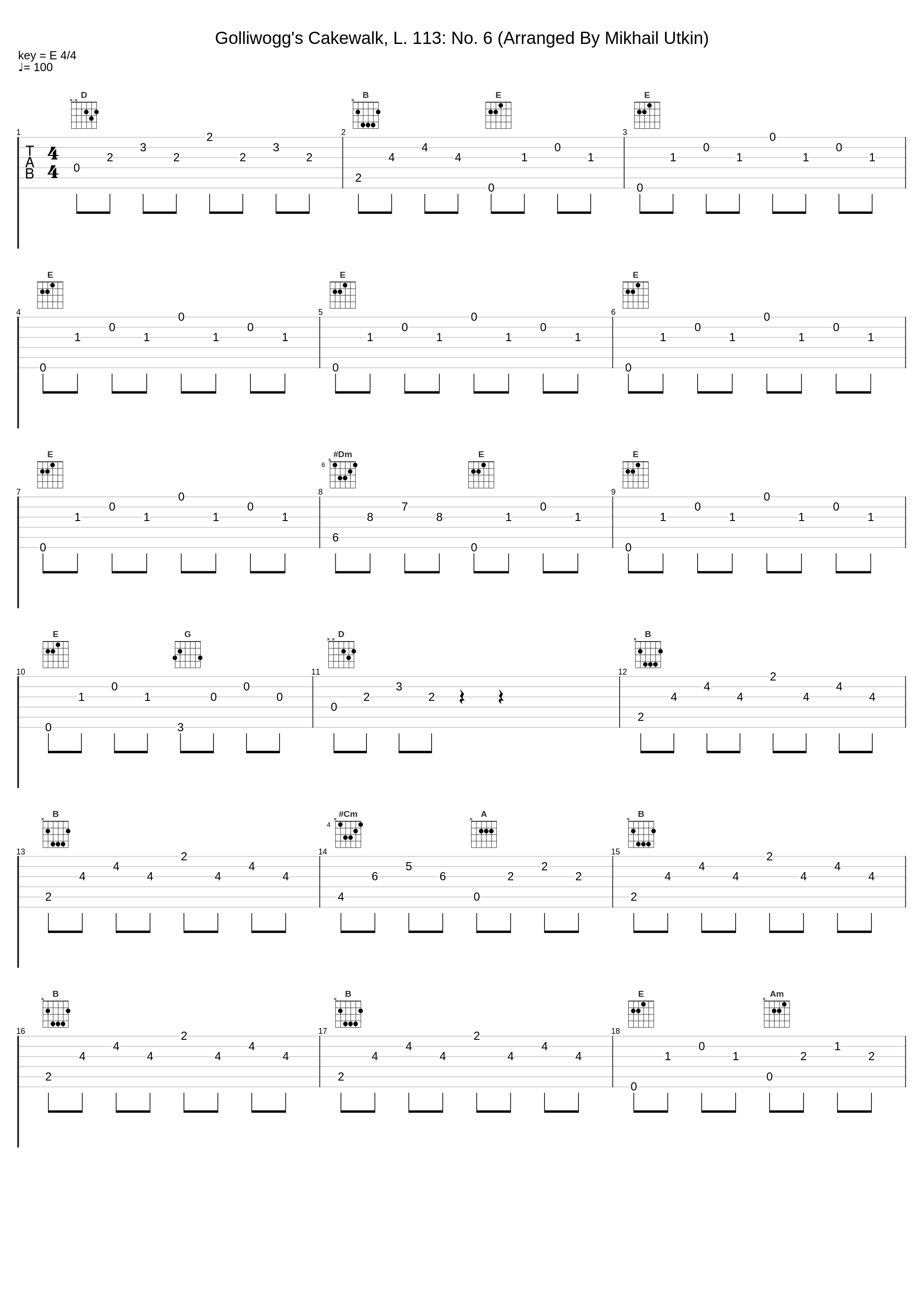 Golliwogg's Cakewalk, L. 113: No. 6 (Arranged By Mikhail Utkin)_Marina Gorokholinskaya,Mikhail Utkin,Achille-Claude Debussy_1