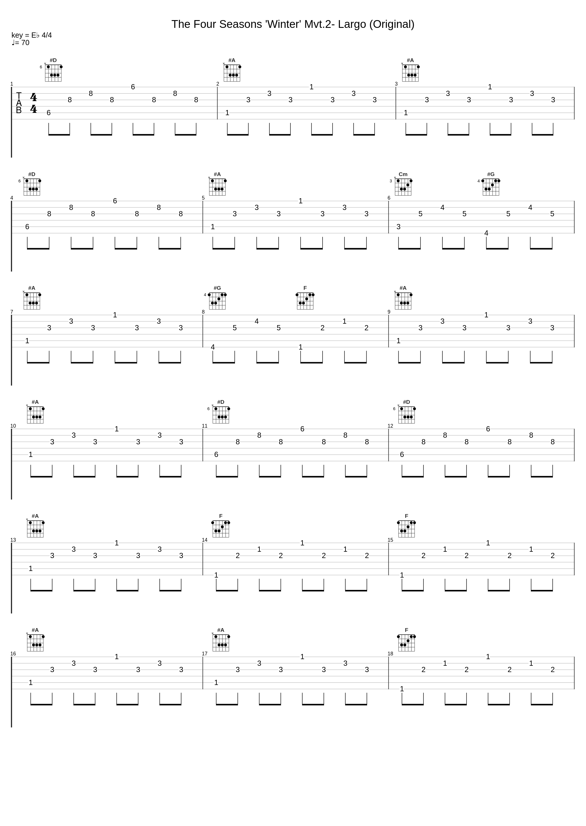 The Four Seasons 'Winter' Mvt.2- Largo (Original)_Antonio Vivaldi_1