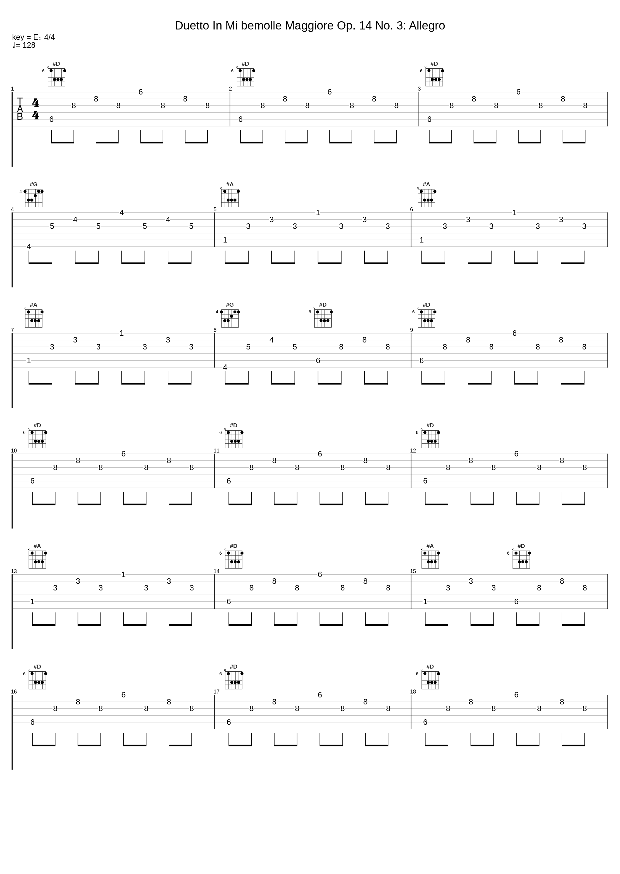 Duetto In Mi bemolle Maggiore Op. 14 No. 3: Allegro_Pietro Spada_1