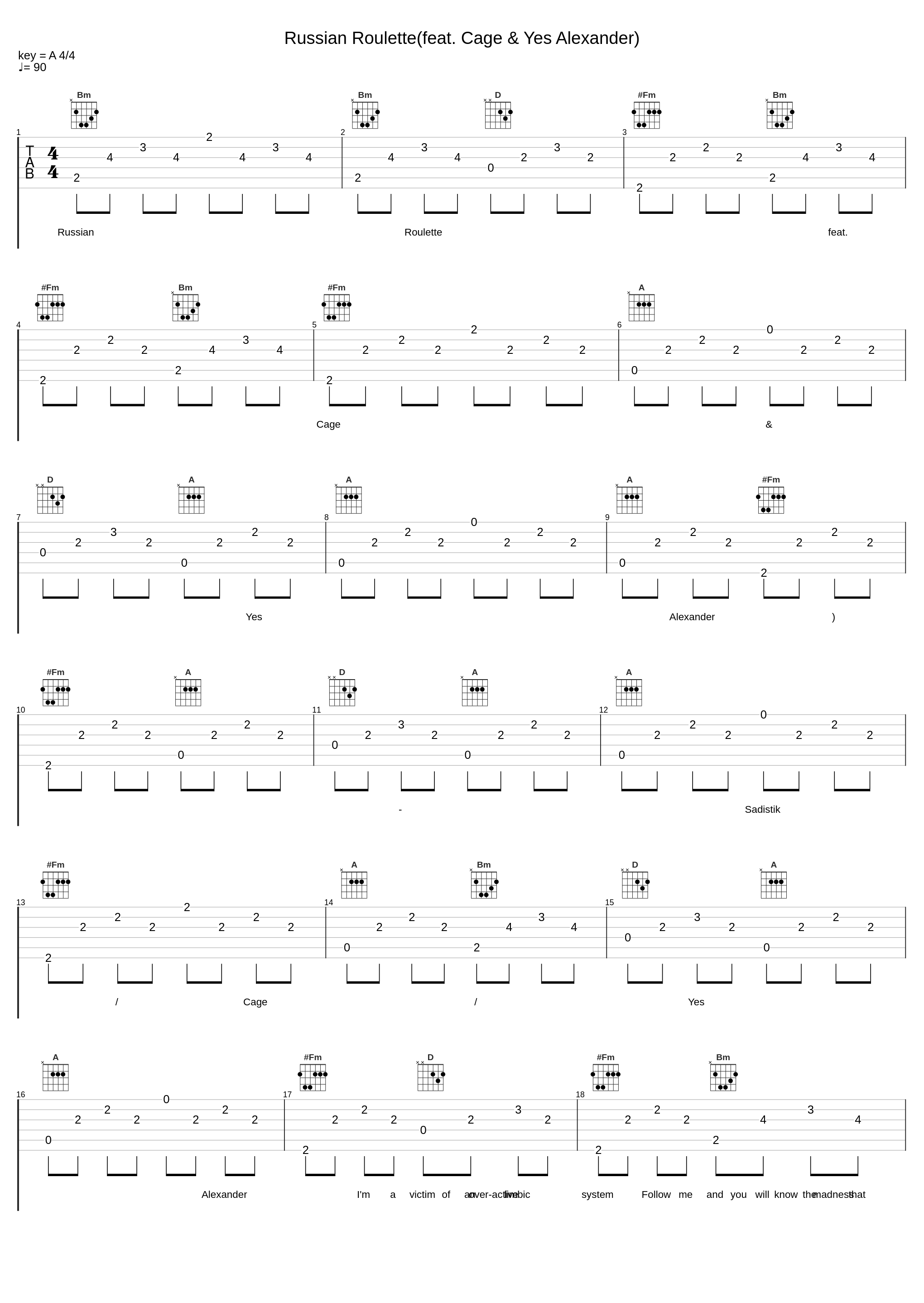 Russian Roulette(feat. Cage & Yes Alexander)_Sadistik,Cage,Yes Alexander_1
