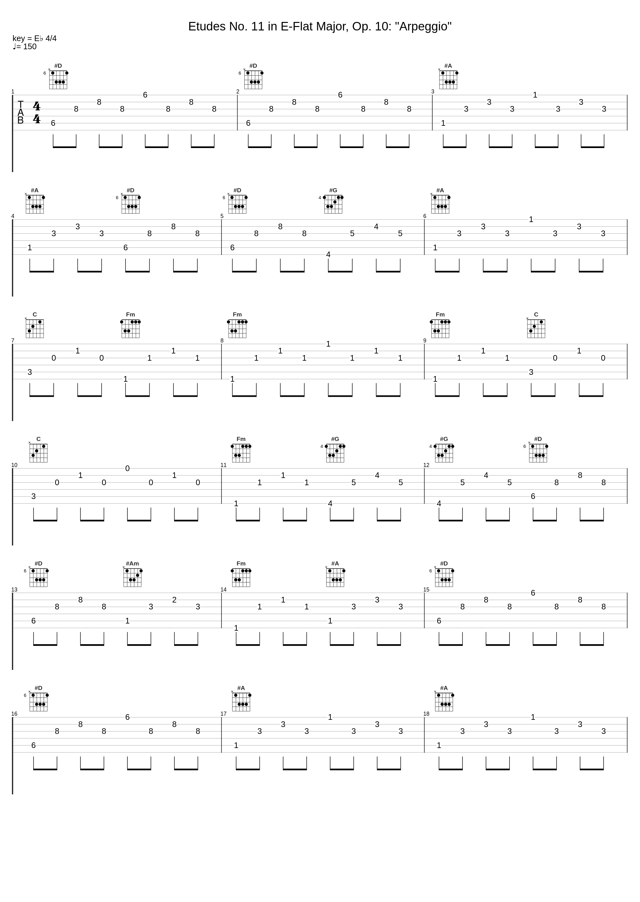 Etudes No. 11 in E-Flat Major, Op. 10: "Arpeggio"_Vladimir Ashkenazy,Frédéric Chopin_1