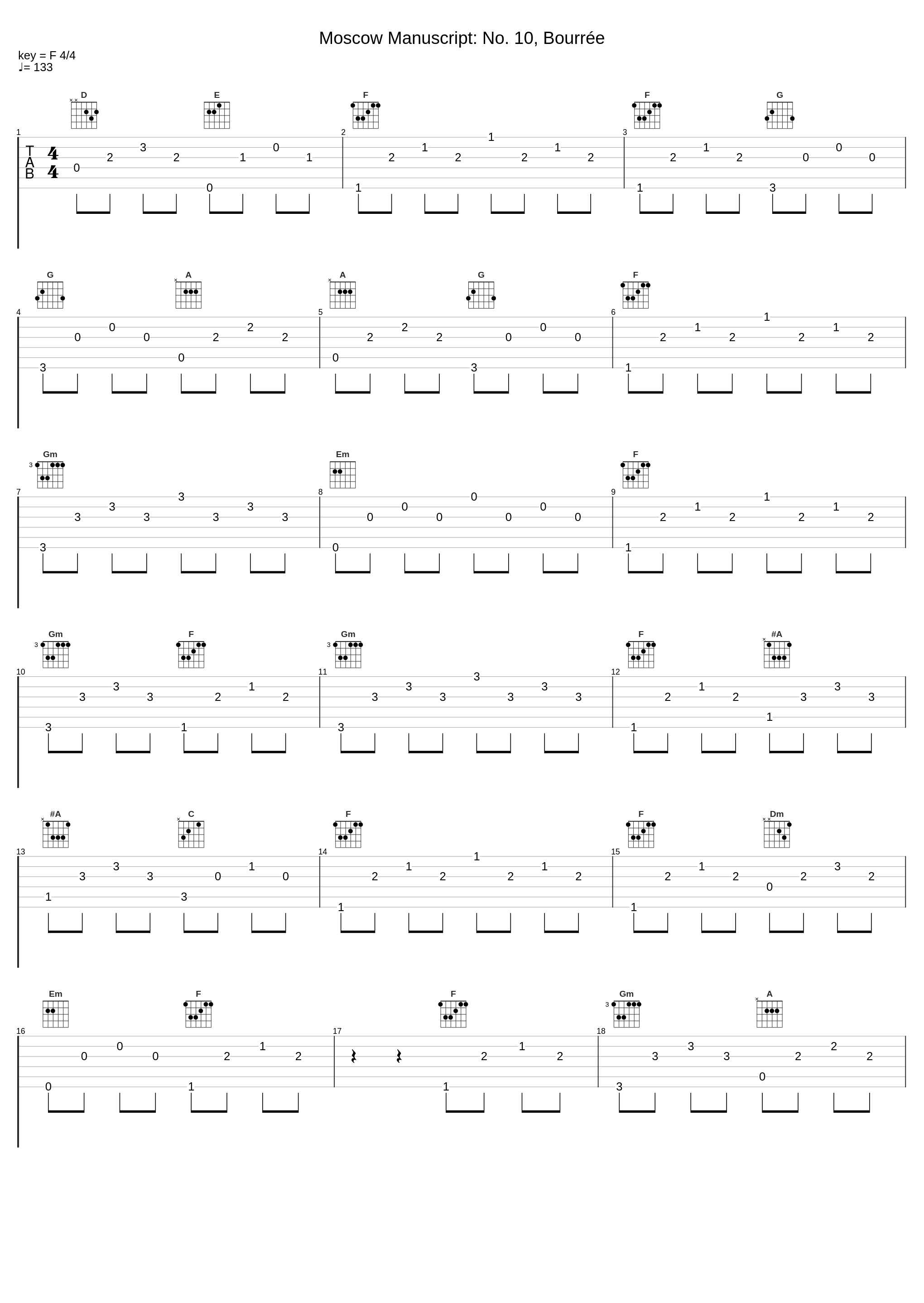 Moscow Manuscript: No. 10, Bourrée_Alexander Suetin_1