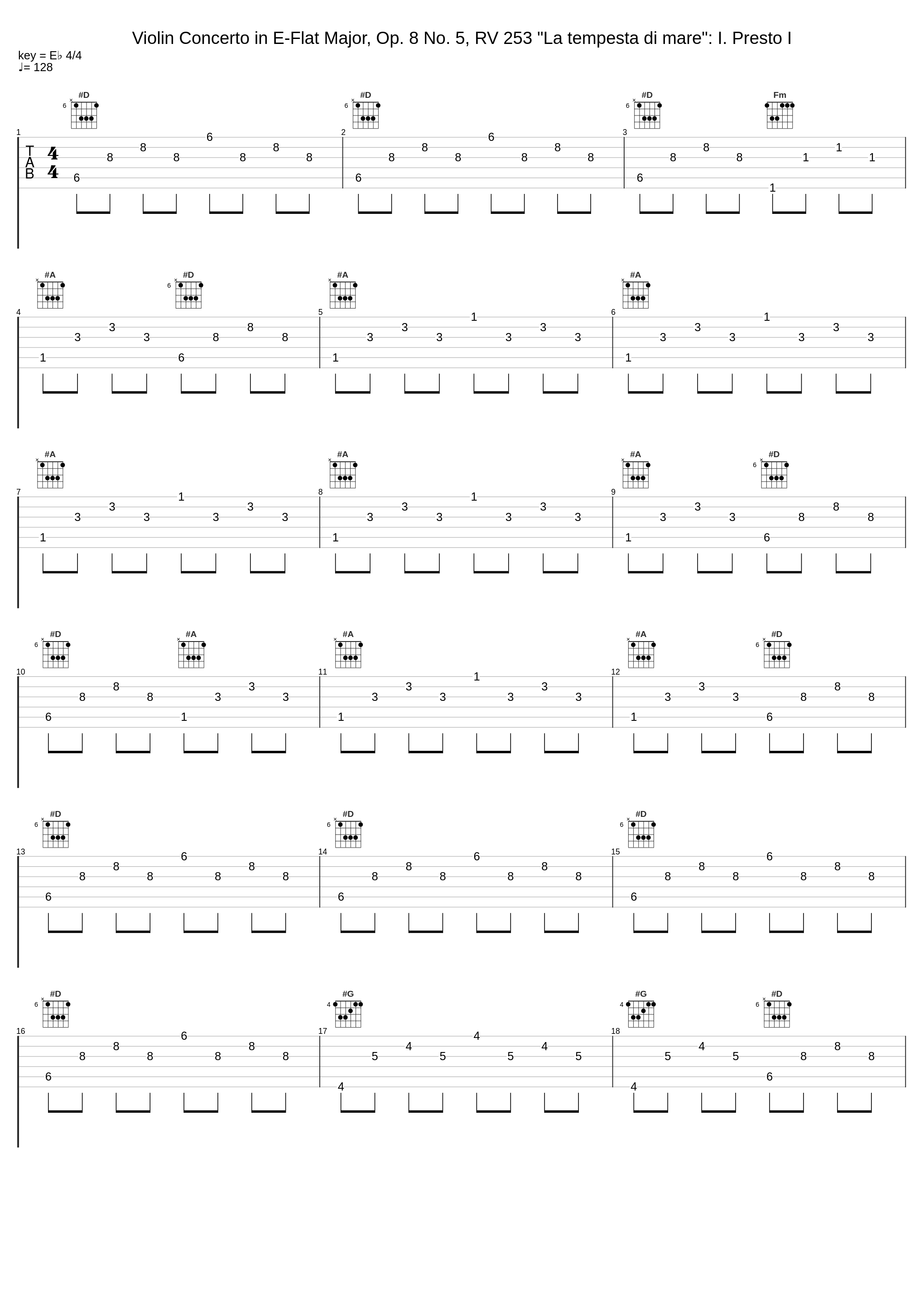 Violin Concerto in E-Flat Major, Op. 8 No. 5, RV 253 "La tempesta di mare": I. Presto I_The Avison Ensemble,Pavlo Beznosiuk,Antonio Vivaldi_1