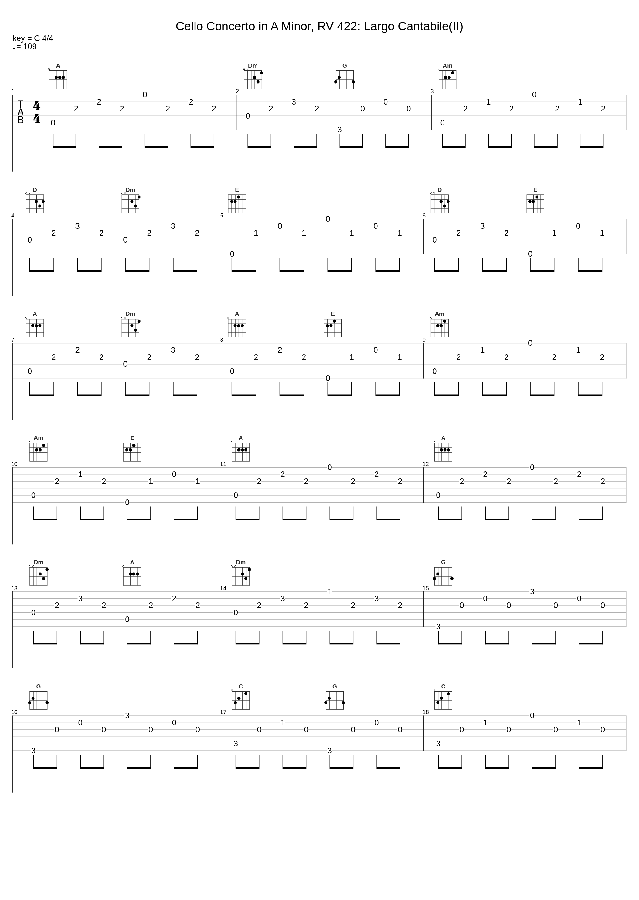 Cello Concerto in A Minor, RV 422: Largo Cantabile(II)_Franz Fedor Alexandros,Antonio Vivaldi_1
