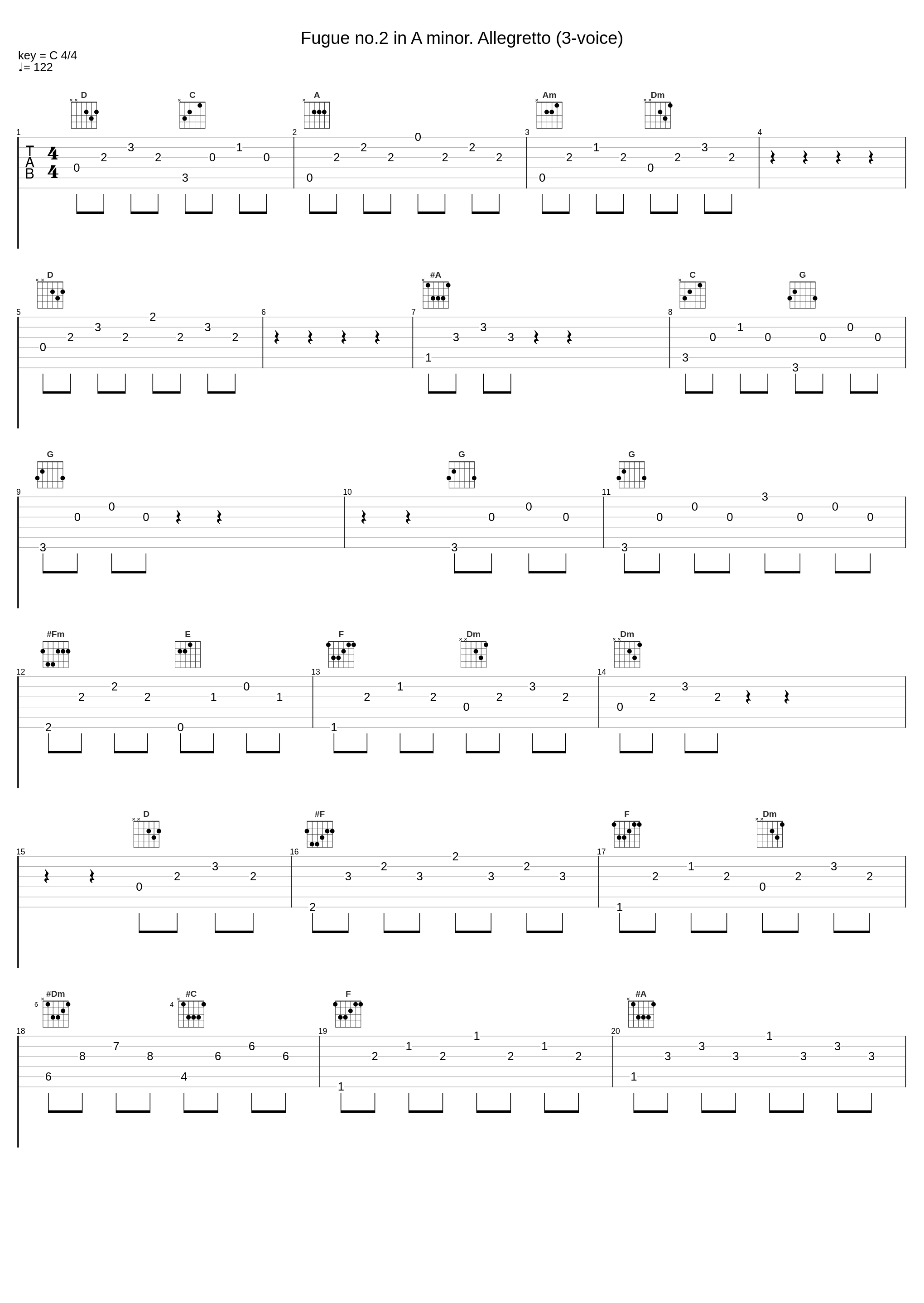 Fugue no.2 in A minor. Allegretto (3-voice)_Alexander Melnikov_1