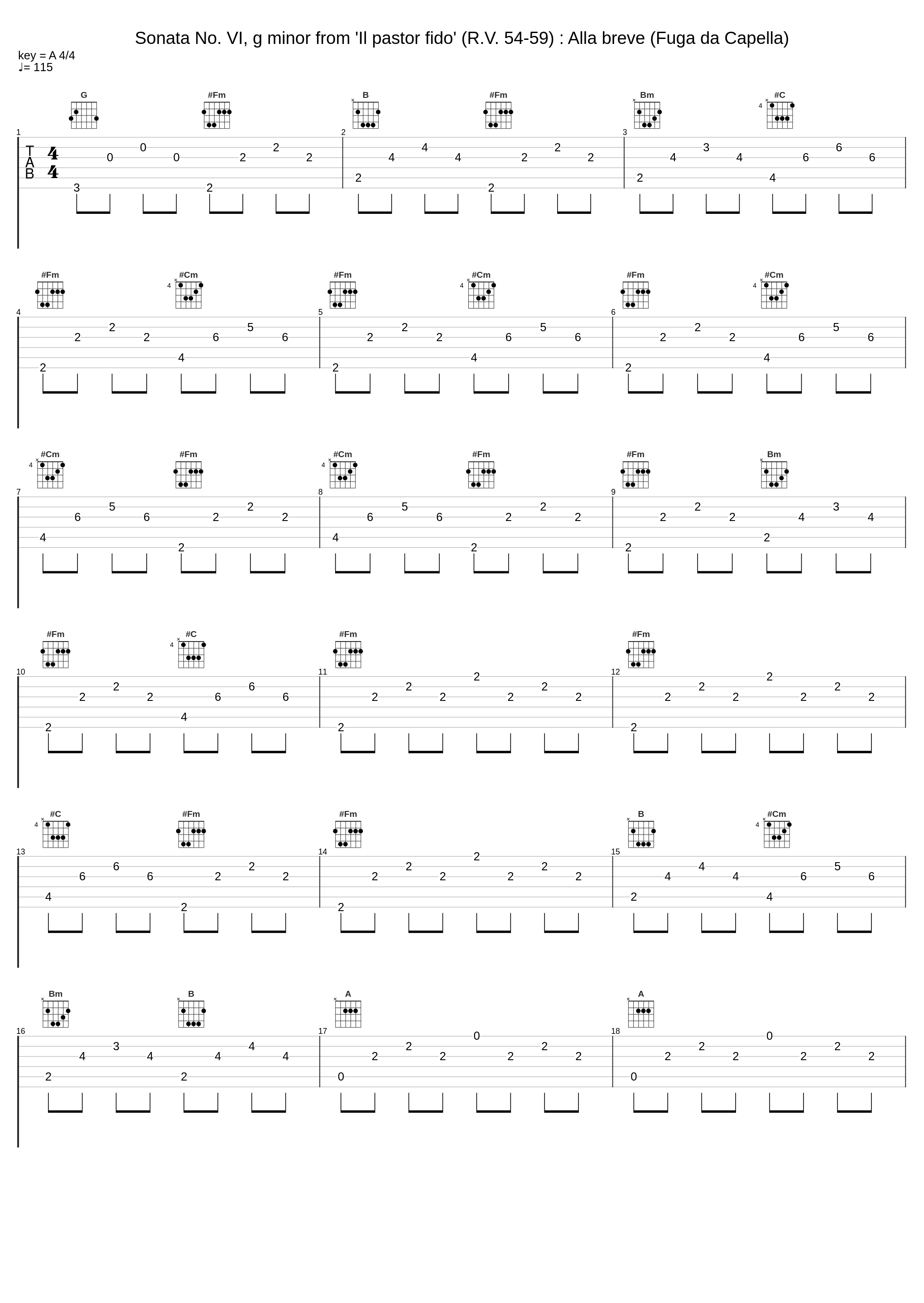 Sonata No. VI, g minor from 'Il pastor fido' (R.V. 54-59) : Alla breve (Fuga da Capella)_Walter van Hauwe,Bob Van Asperen,Wouter Möller,Frans Robert Berkhout,Antonio Vivaldi_1