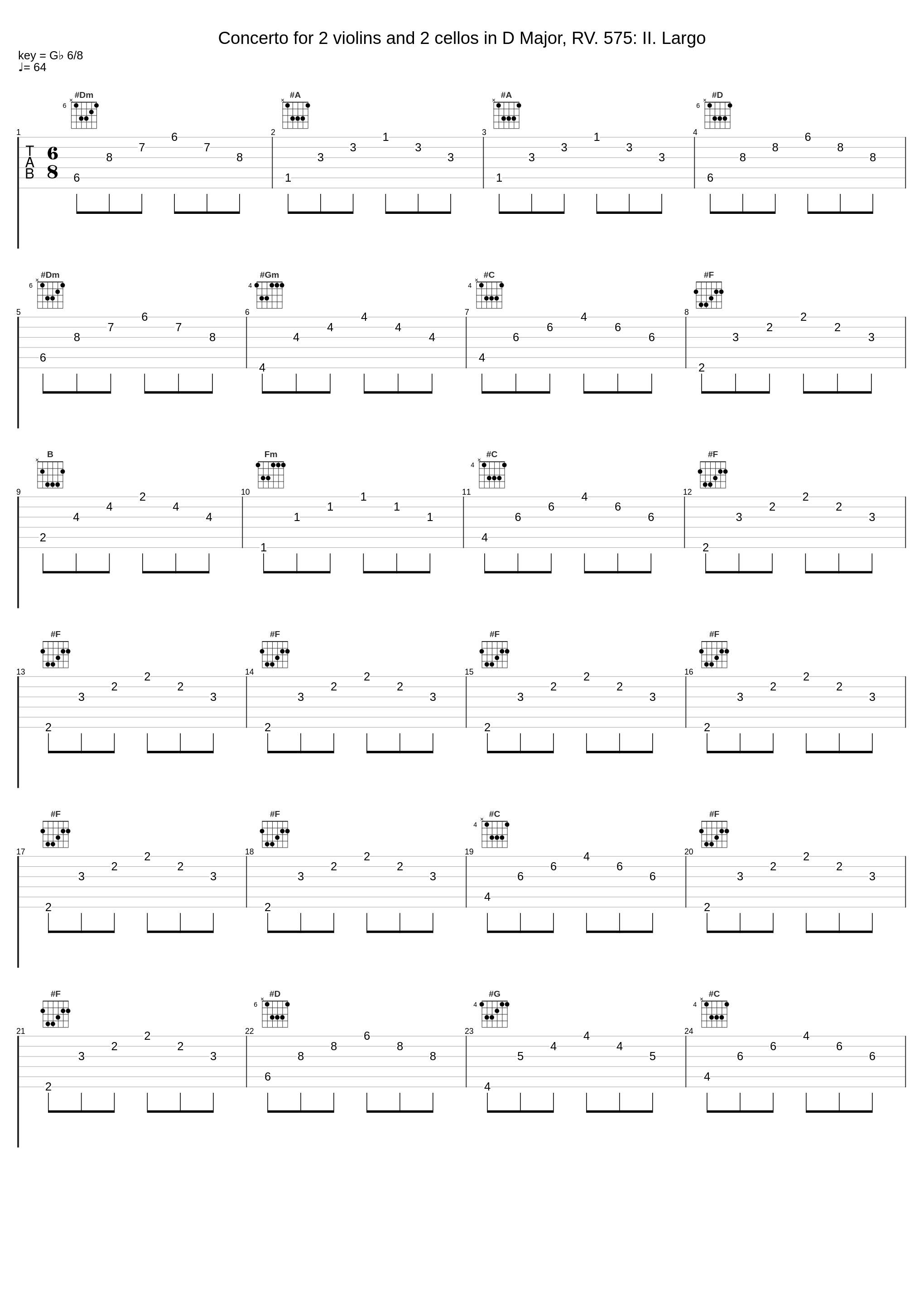 Concerto for 2 violins and 2 cellos in D Major, RV. 575: II. Largo_Pablo Valetti,Atsushi Sakaï,Mauro Lopes Ferreira,Ophélie Gaillard,Pulcinella Orchestra,Antonio Vivaldi_1