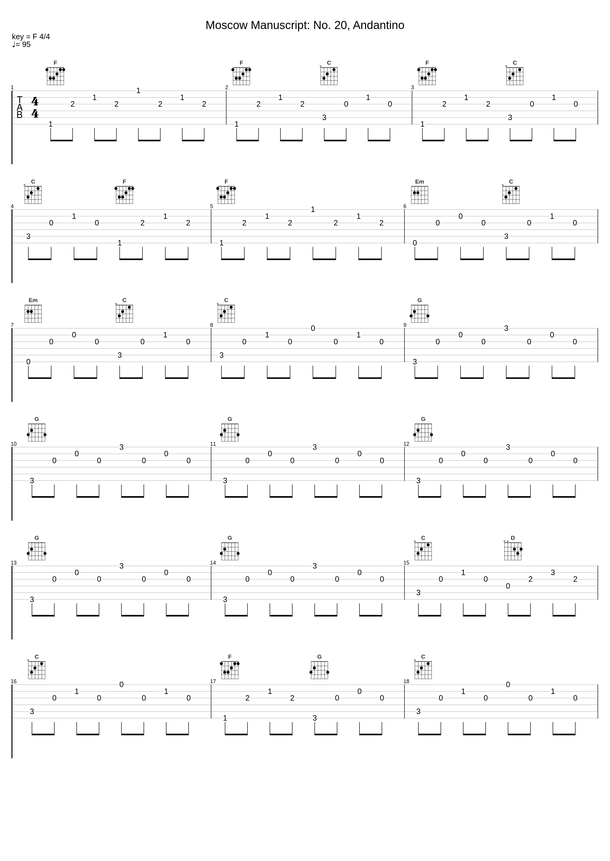 Moscow Manuscript: No. 20, Andantino_Alexander Suetin_1