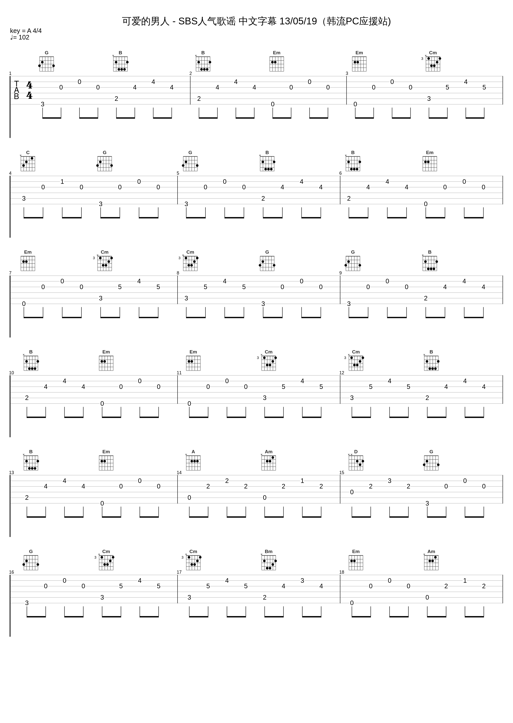 可爱的男人 - SBS人气歌谣 中文字幕 13/05/19（韩流PC应援站)_JUNIEL_1