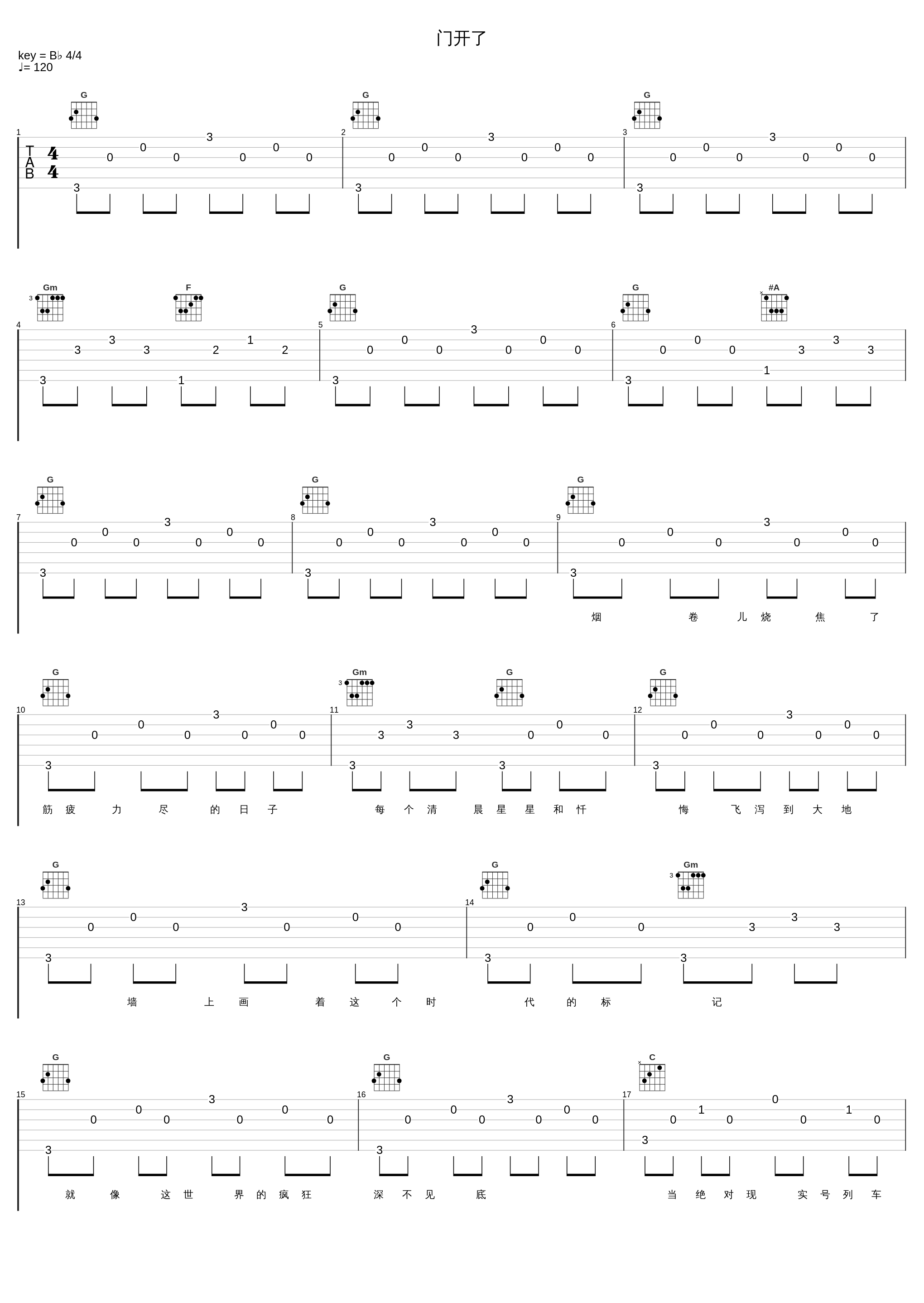 门开了_汪峰_1