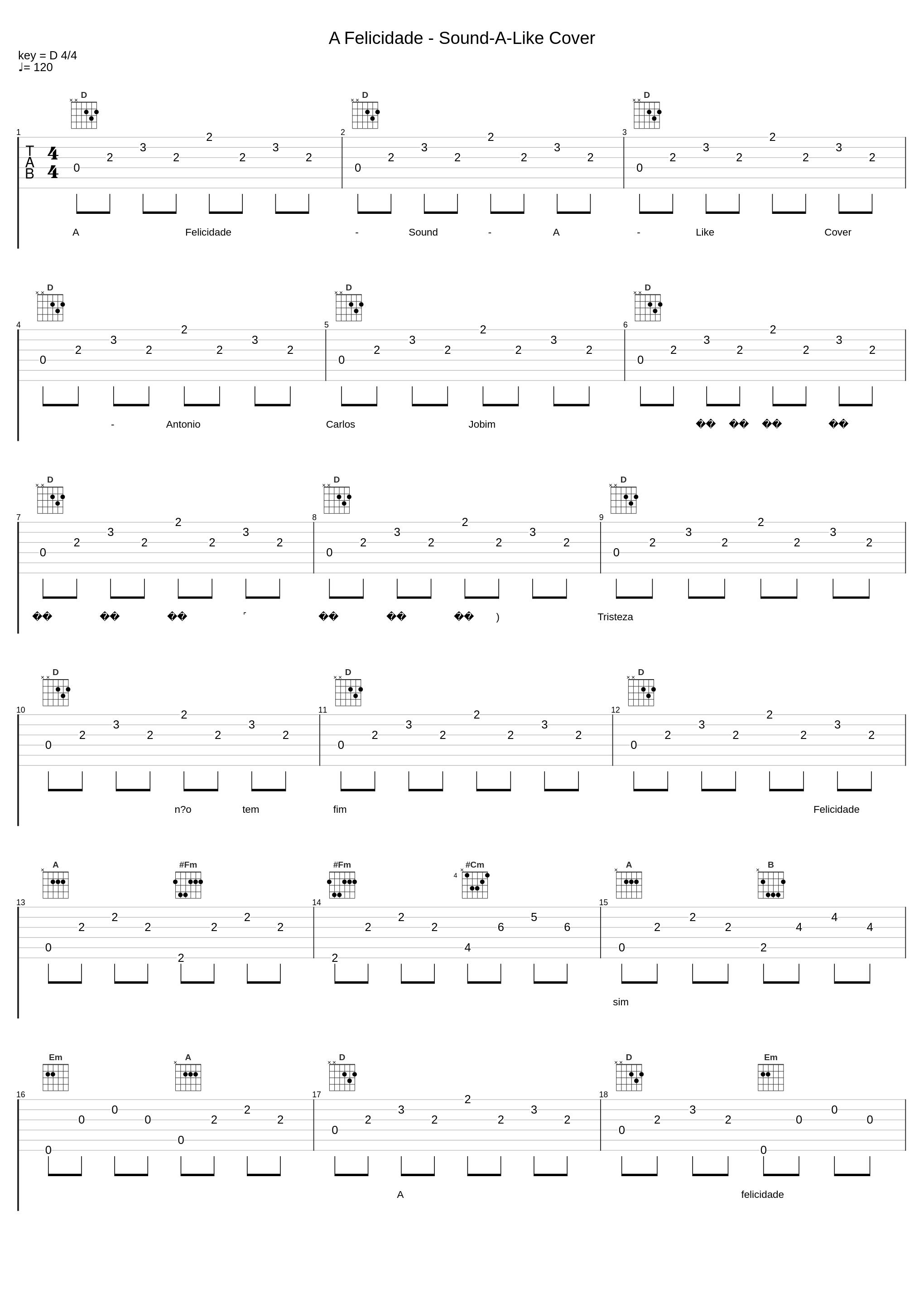 A Felicidade - Sound-A-Like Cover_Antonio Carlos Jobim_1