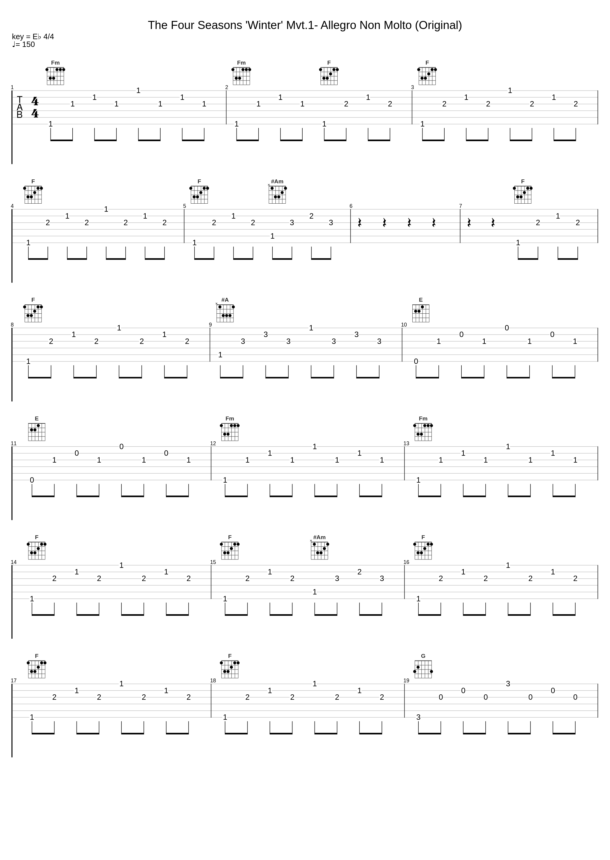 The Four Seasons 'Winter' Mvt.1- Allegro Non Molto (Original)_Antonio Vivaldi_1
