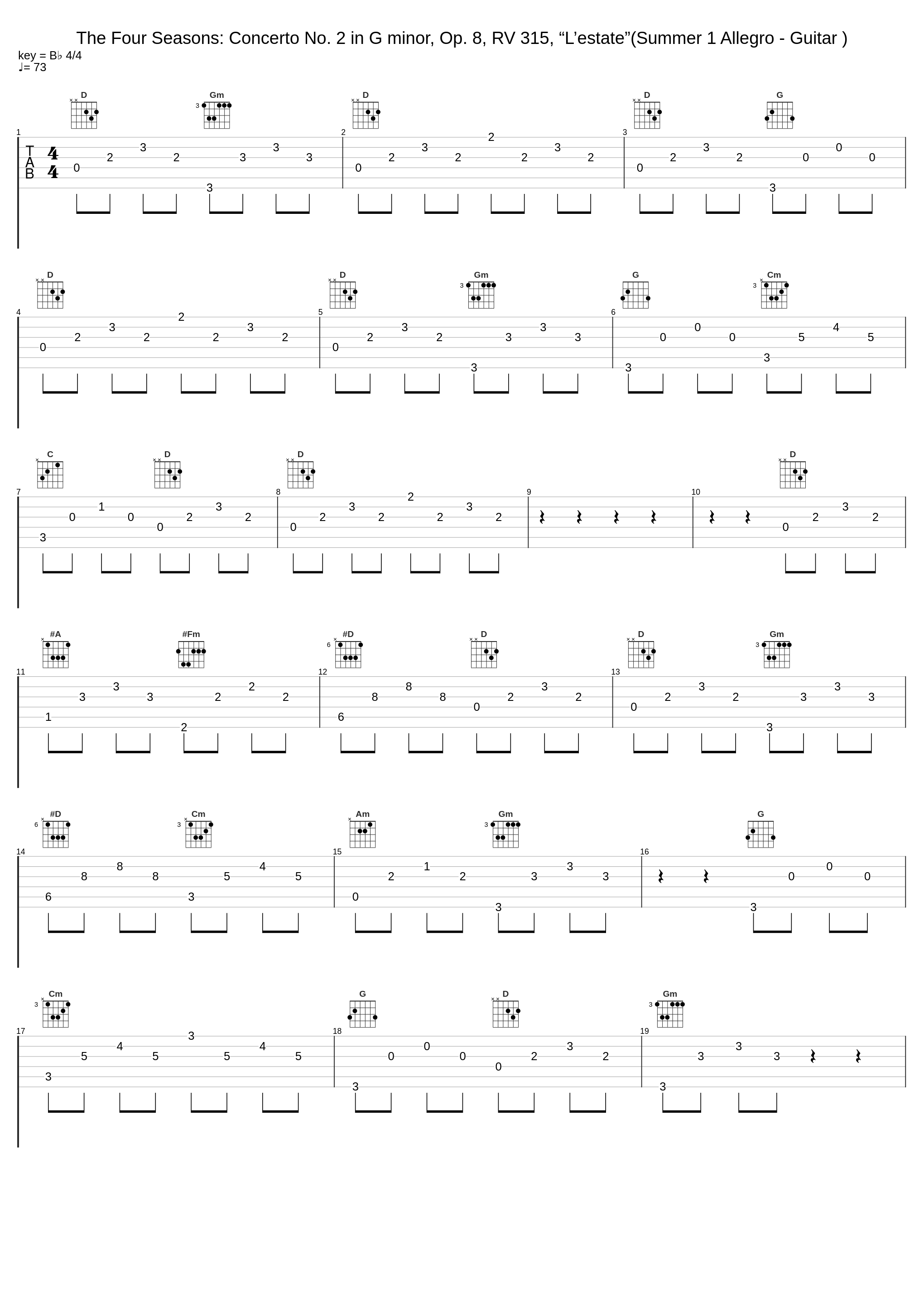 The Four Seasons: Concerto No. 2 in G minor, Op. 8, RV 315, “L’estate”(Summer 1 Allegro - Guitar )_Burhan Erdemir,Antonio Vivaldi_1