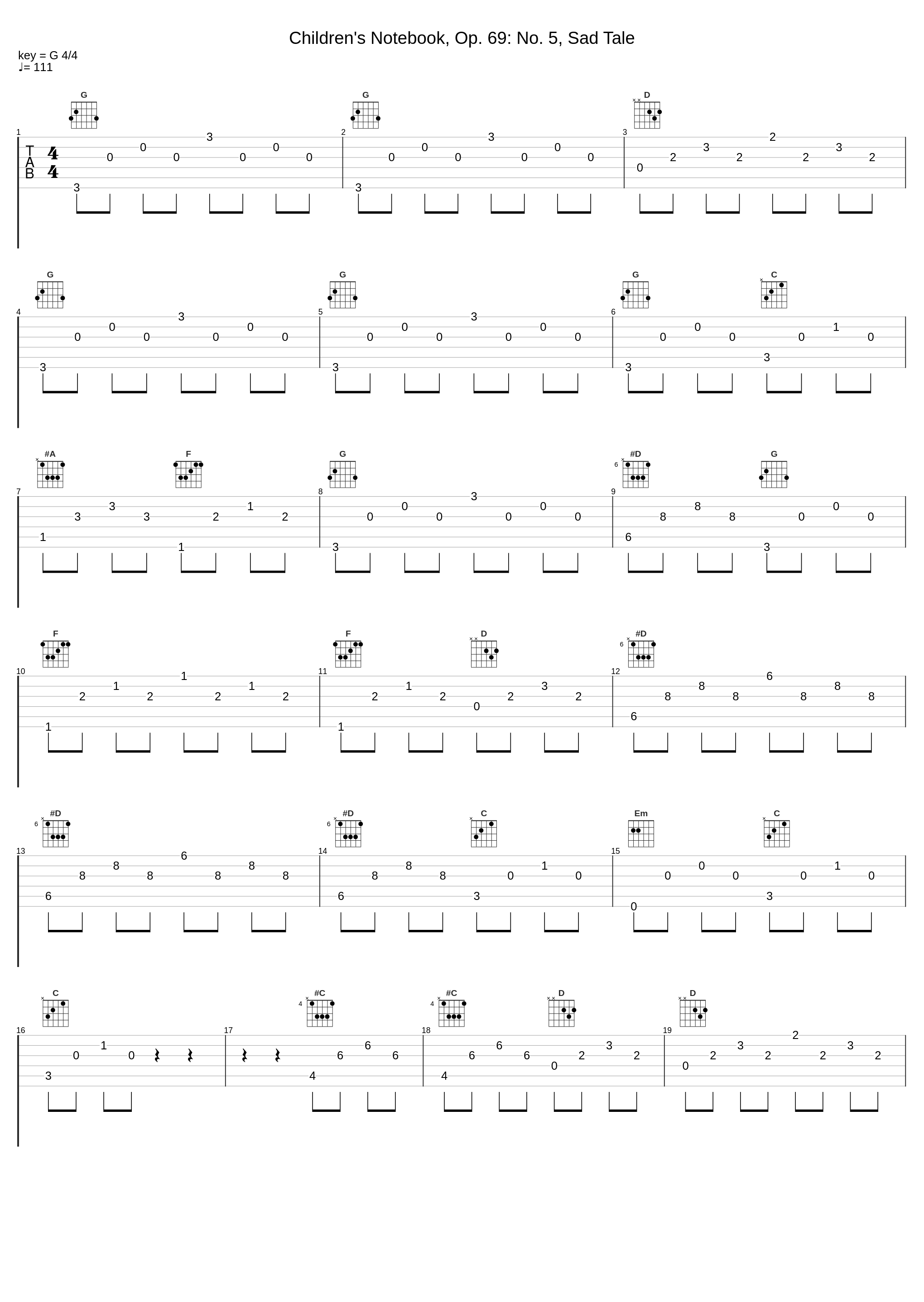 Children's Notebook, Op. 69: No. 5, Sad Tale_Dmitri Shostakovich_1