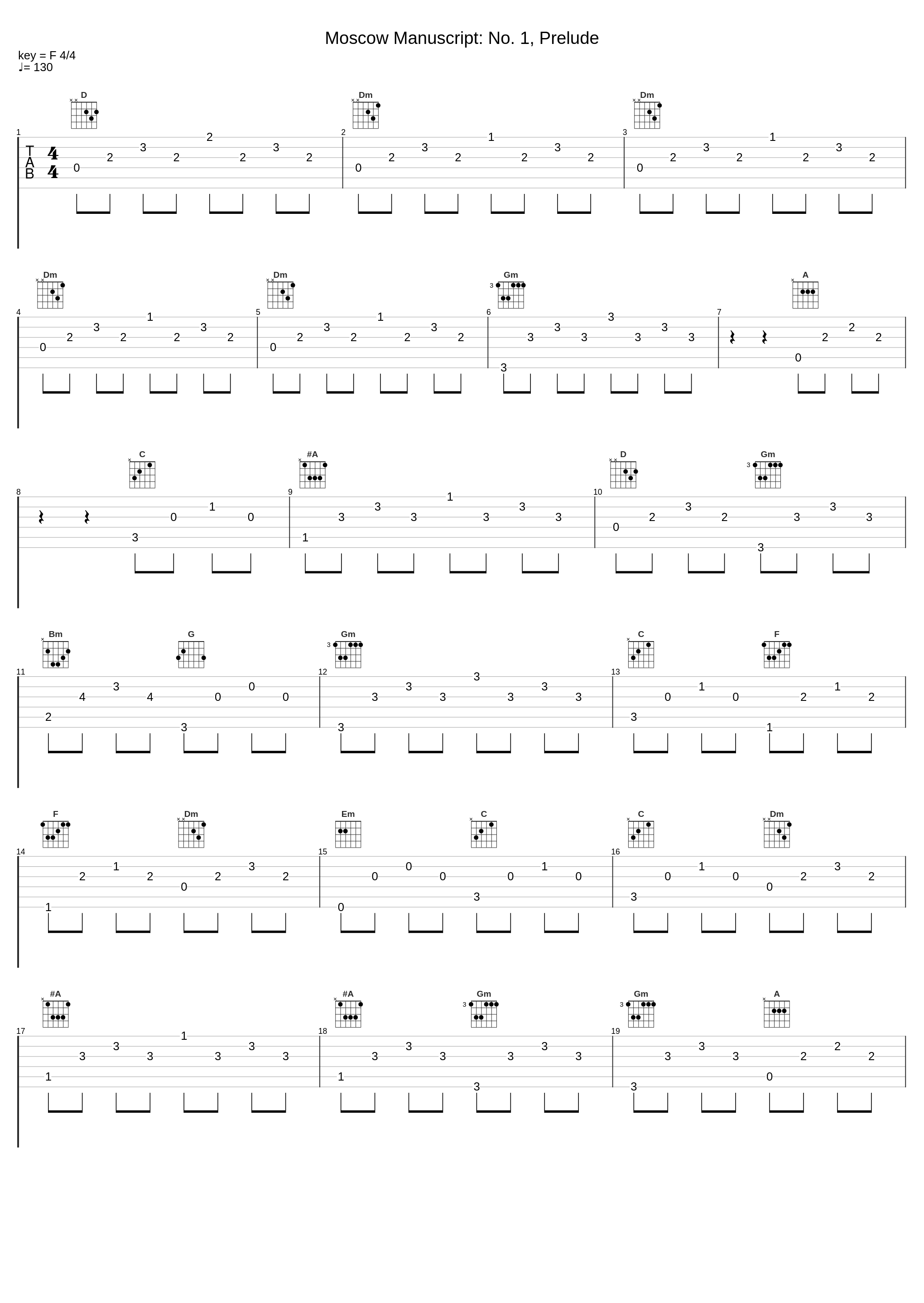 Moscow Manuscript: No. 1, Prelude_Alexander Suetin_1