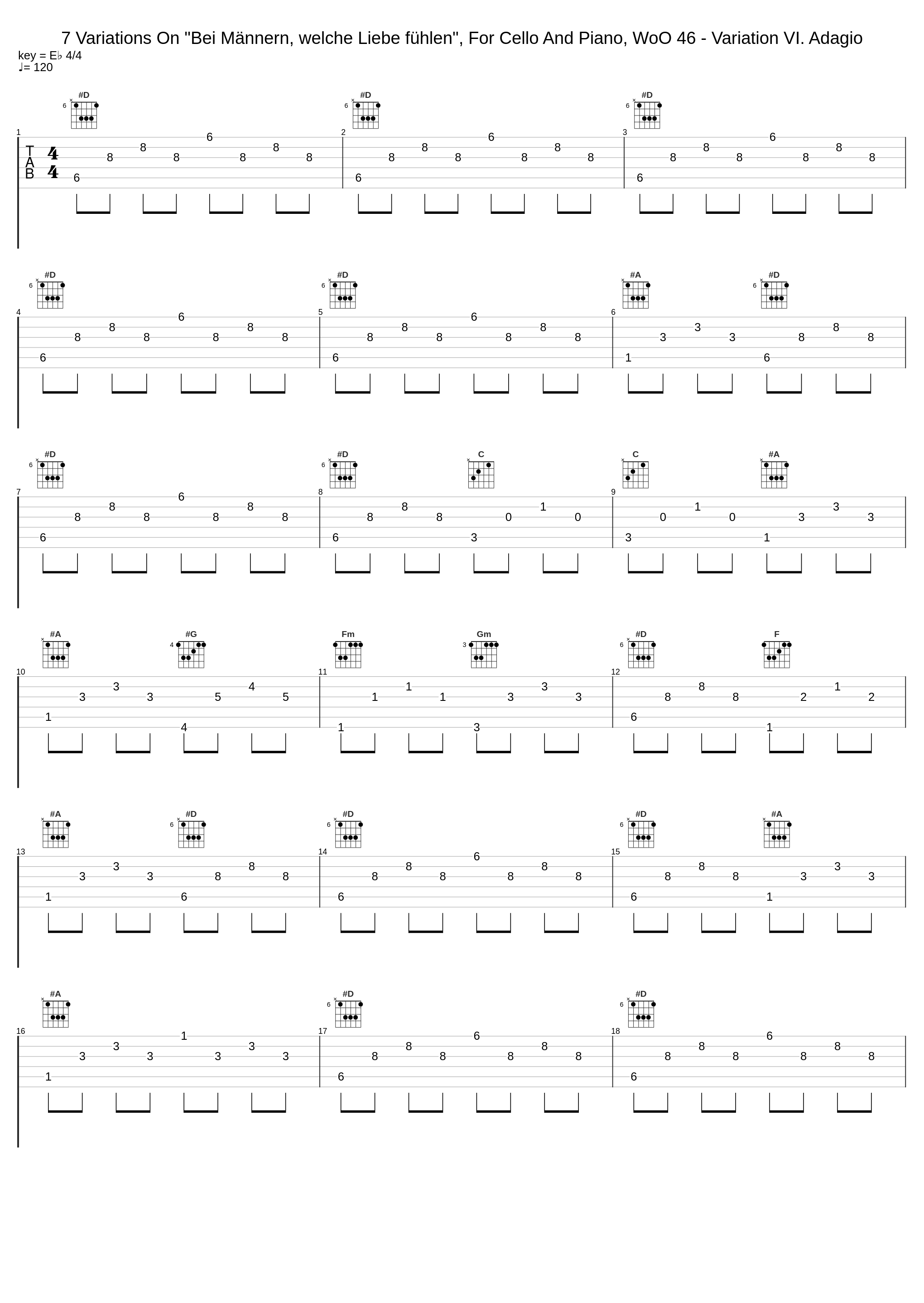 7 Variations On "Bei Männern, welche Liebe fühlen", For Cello And Piano, WoO 46 - Variation VI. Adagio_Pierre Fournier,Friedrich Gulda_1