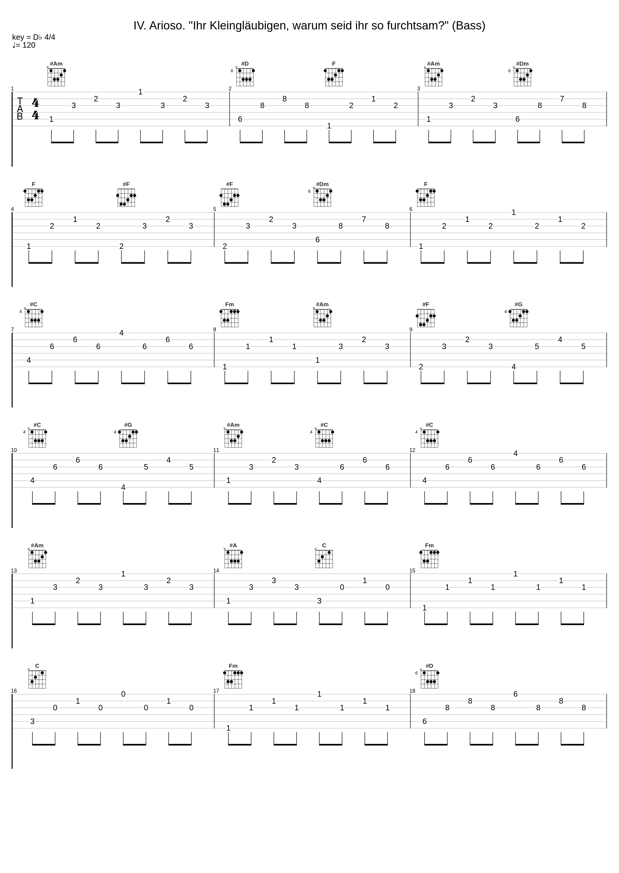 IV. Arioso. "Ihr Kleingläubigen, warum seid ihr so furchtsam?" (Bass)_chor,Rudolf Lutz,Wolf Matthias Friedrich_1