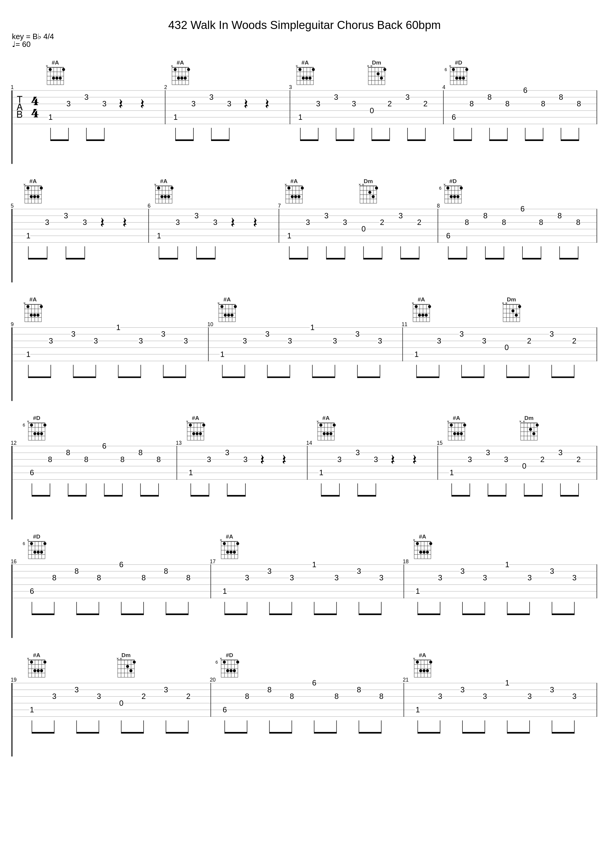432 Walk In Woods Simpleguitar Chorus Back 60bpm_James Baker_1