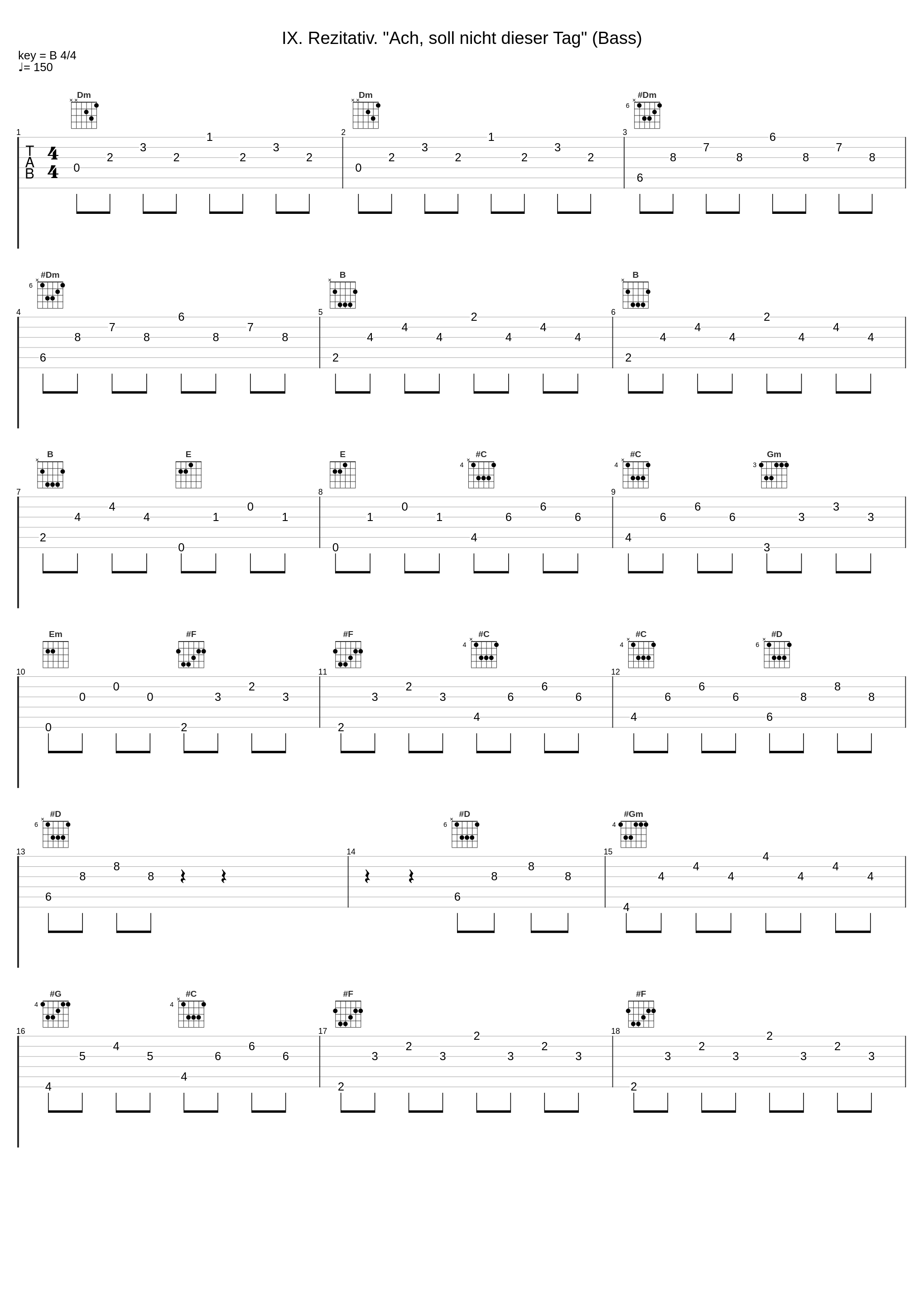 IX. Rezitativ. "Ach, soll nicht dieser Tag" (Bass)_chor,Rudolf Lutz,Wolf Matthias Friedrich_1