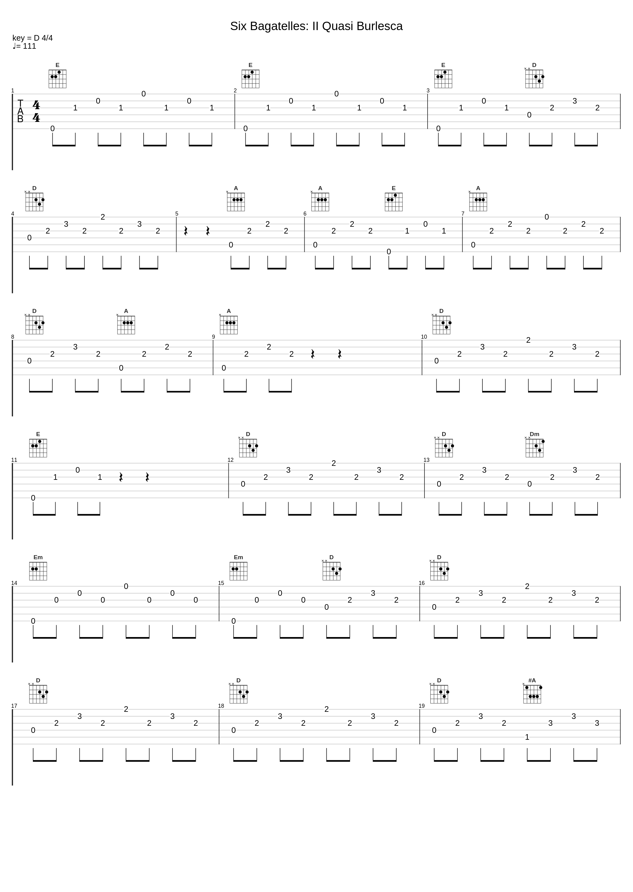 Six Bagatelles: II Quasi Burlesca_Maksim_1