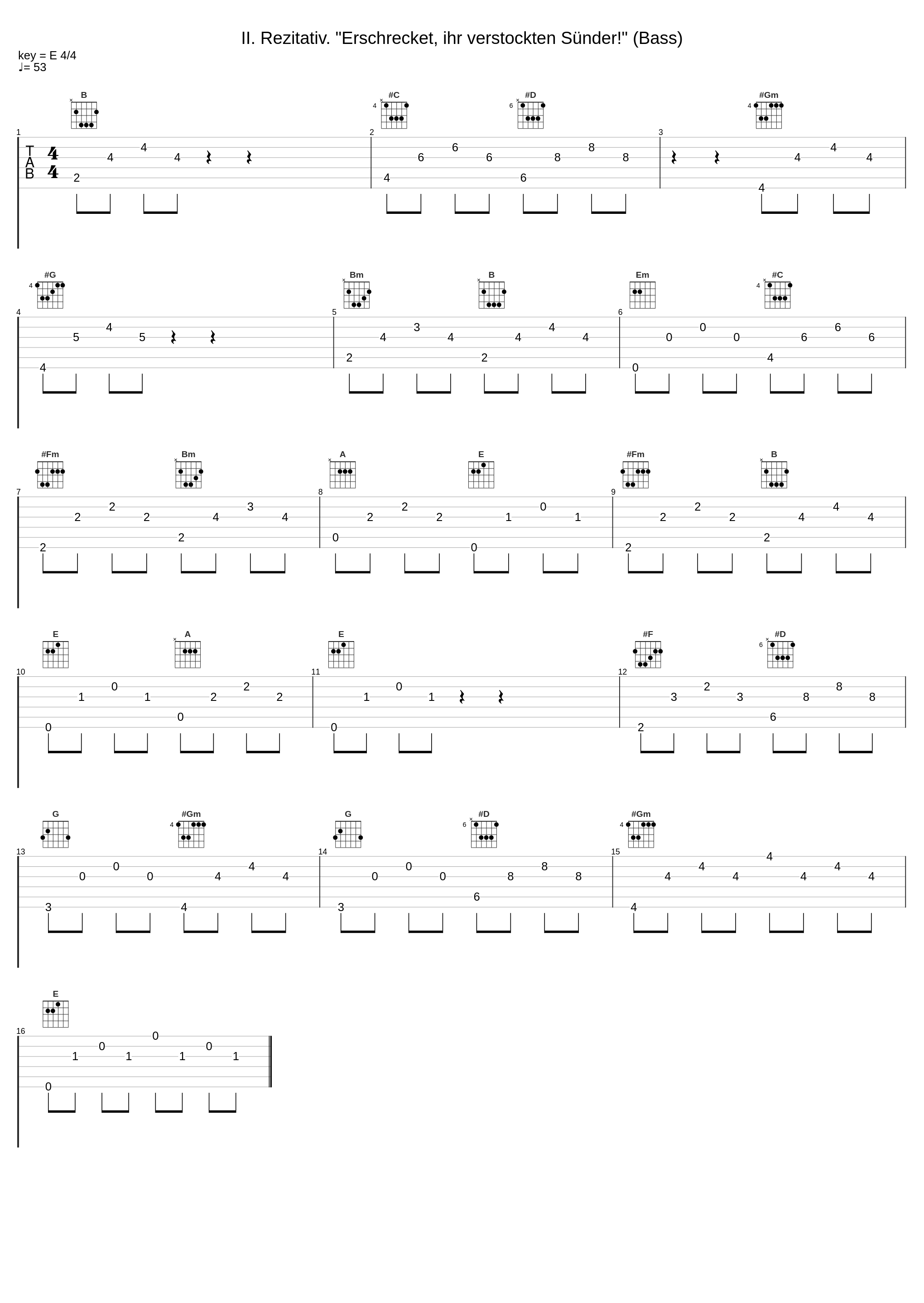 II. Rezitativ. "Erschrecket, ihr verstockten Sünder!" (Bass)_chor,Rudolf Lutz,Wolf Matthias Friedrich_1