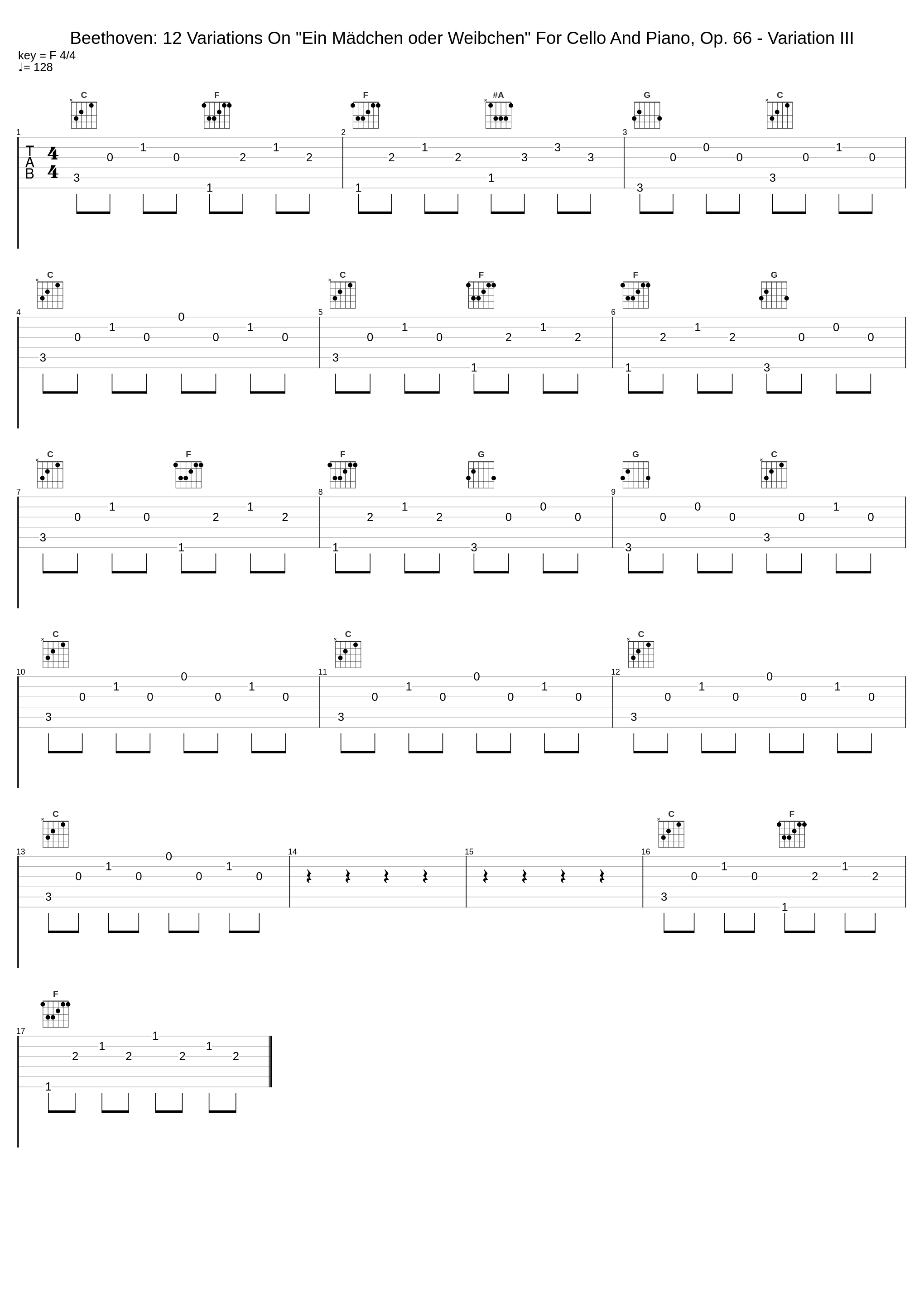 Beethoven: 12 Variations On "Ein Mädchen oder Weibchen" For Cello And Piano, Op. 66 - Variation III_Pierre Fournier,Friedrich Gulda_1